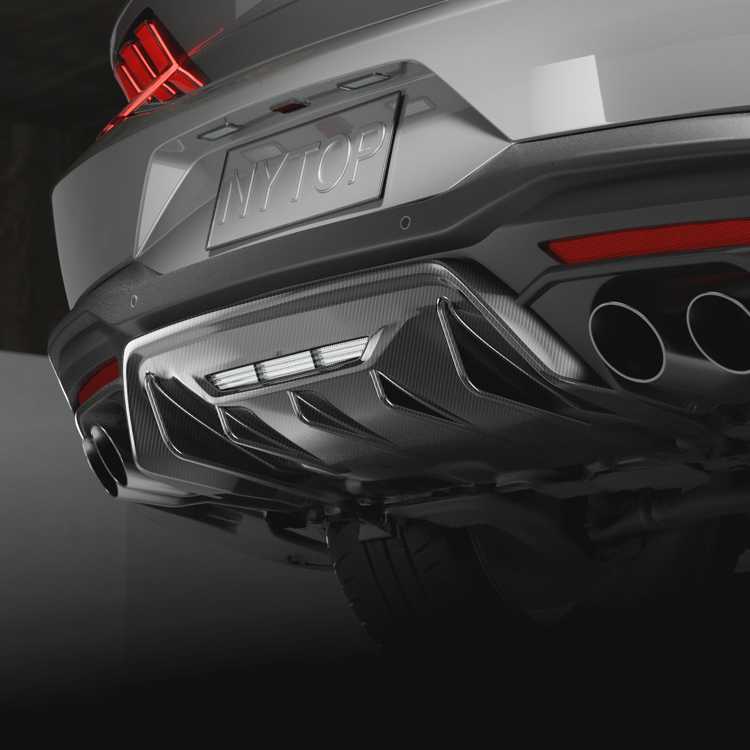 2024-Current Ford Mustang Rear Diffuser