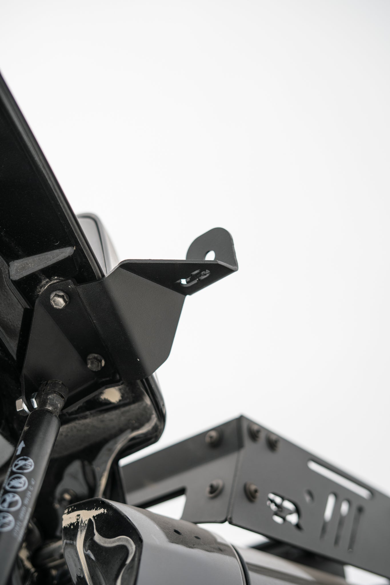 Rear antenna mount installed on 2025 Toyota 4Runner tailgate, close-up view