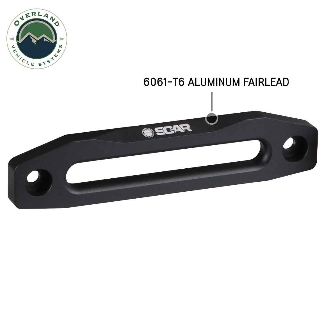 OVS recovery winch aluminum fairlead, black powder coat - view 2