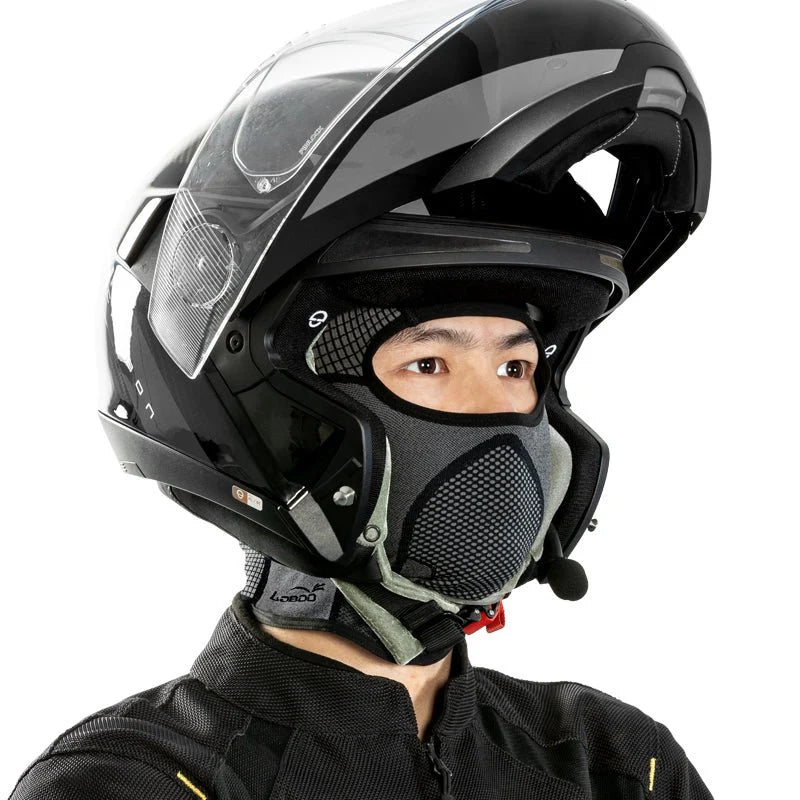 LOBOO RTT22 Motorcycle Riding Headgear – All-Season Breathable Balaclava for Helmet Use