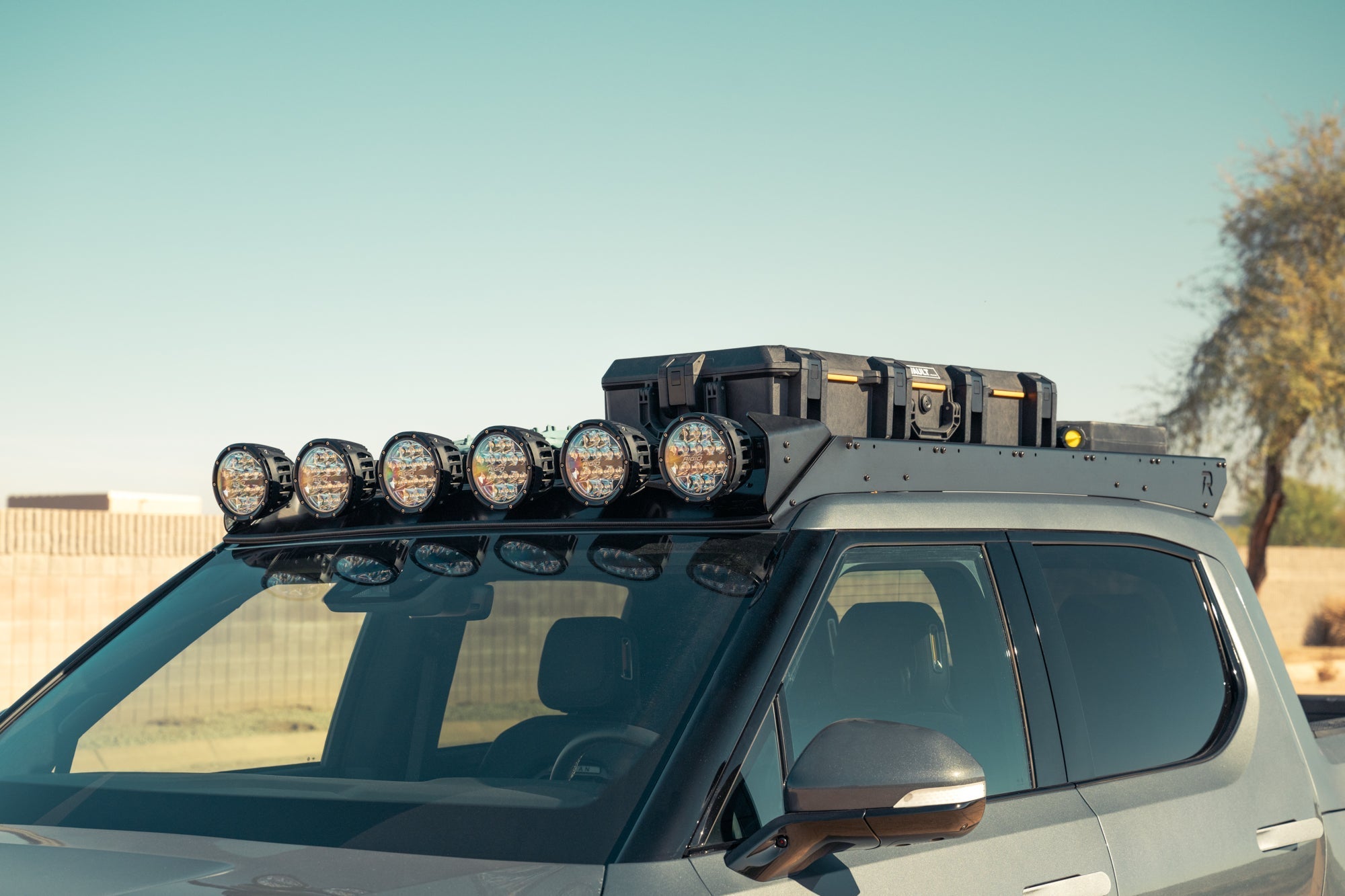 Rivian-R1T-Roof-Rack-RIGID-Light-Mount-6 - NVMOS