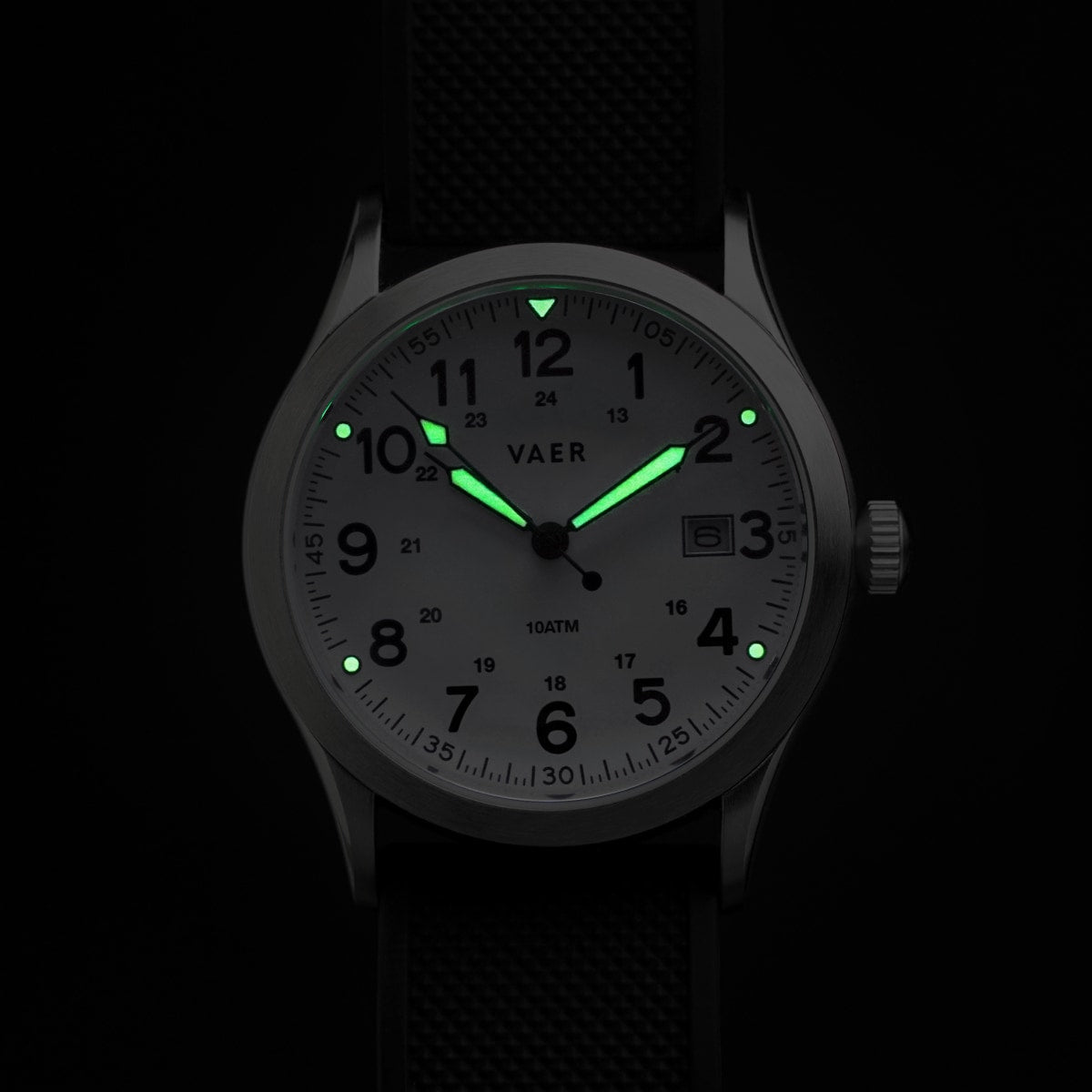 VAER S3 Calendar Field White Watch - 36mm Quartz