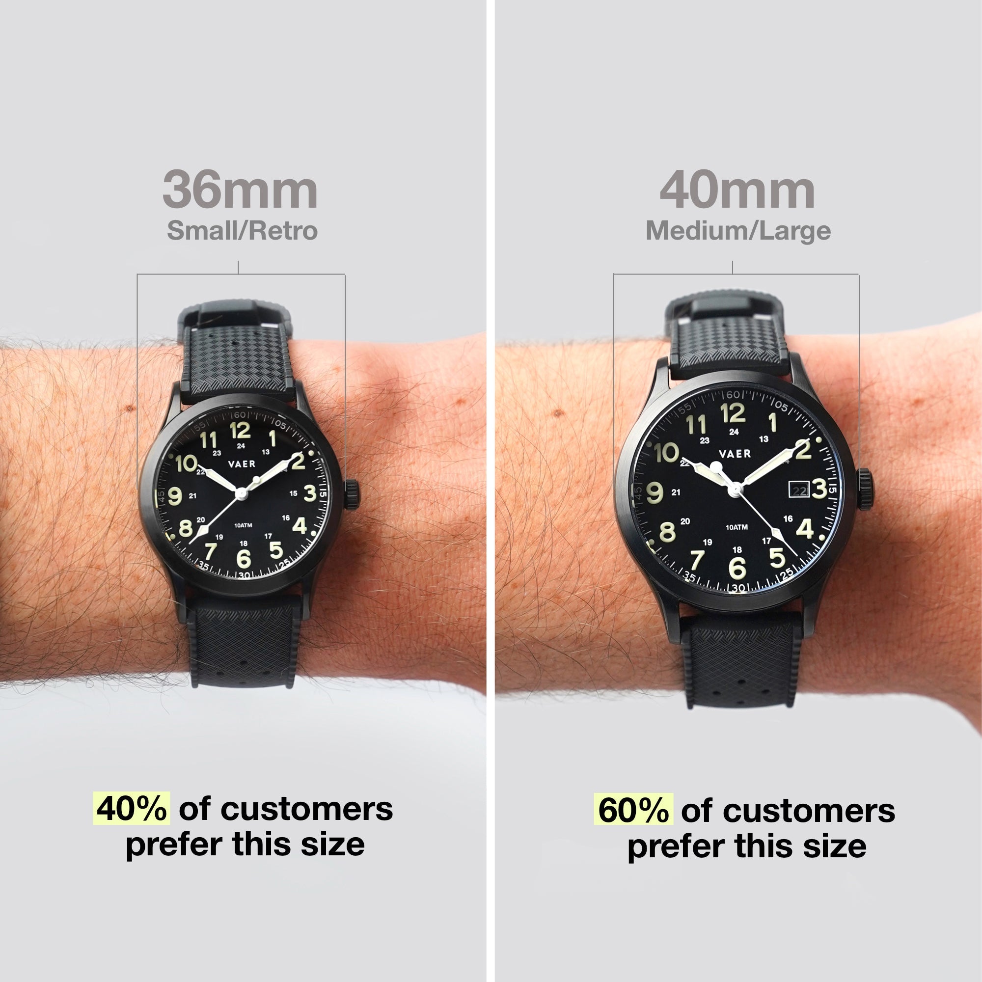 VAER S3 Tactical Field Watch - 36mm Quartz