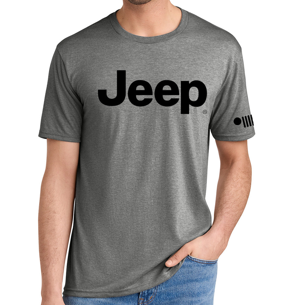 Camiseta con texto Jeep® para hombre, color verde militar
