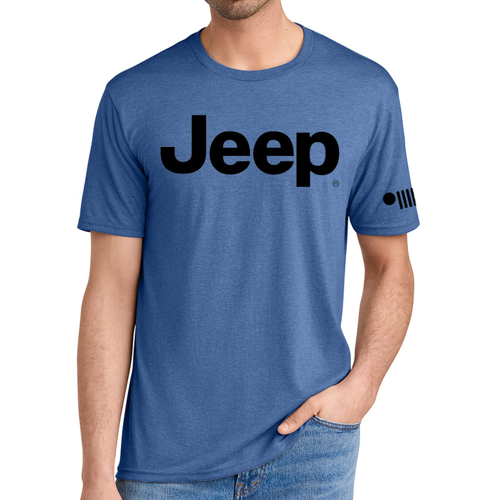 Camiseta con texto Jeep® para hombre, color verde militar
