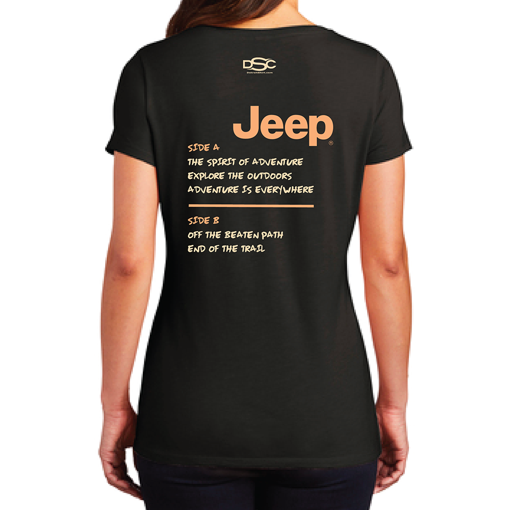 Camiseta Jeep® Adventure Mixtape para damas - Negra