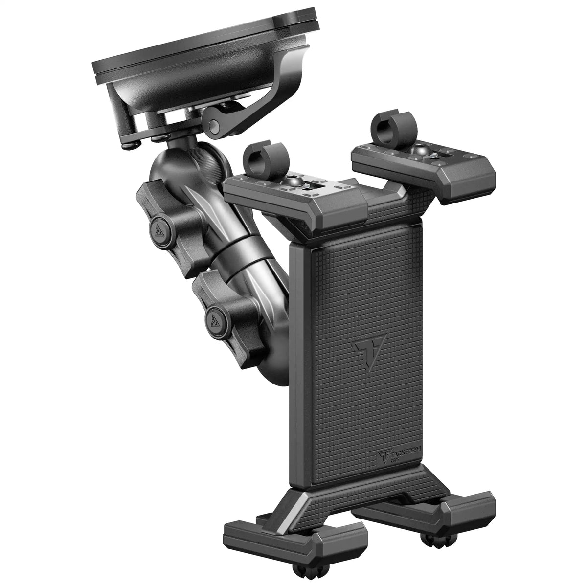Tackform windshield suction cup mount with all-metal SLATE tablet holder, universal fit