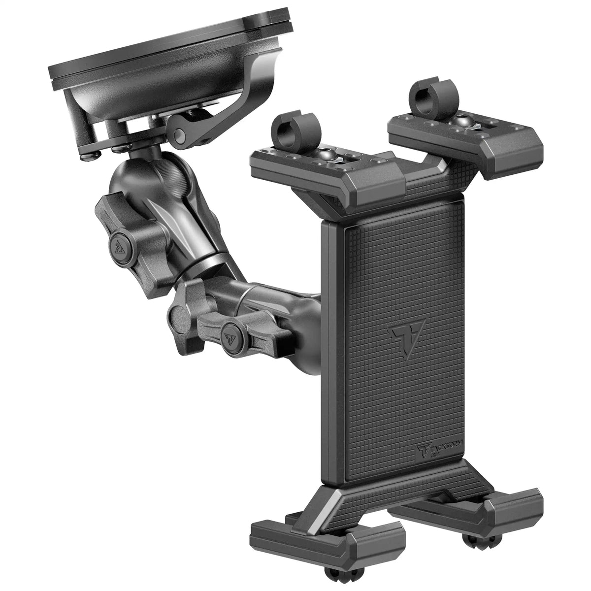 Tackform windshield suction cup mount with all-metal SLATE tablet holder, universal fit