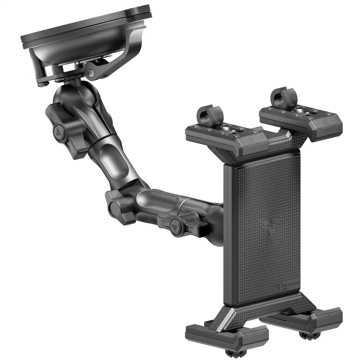 Tackform windshield suction cup mount with all-metal SLATE tablet holder, universal fit