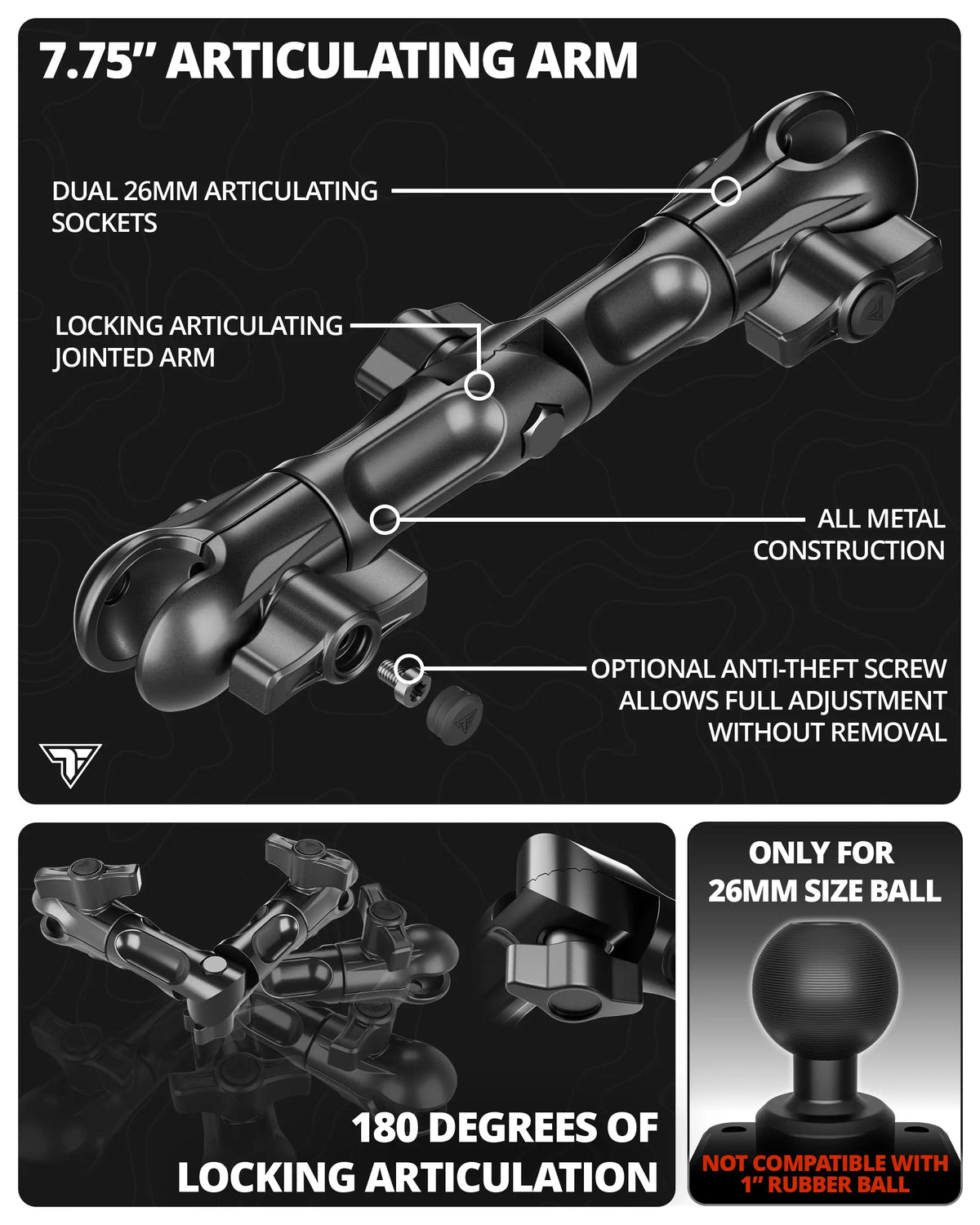 Tackform heavy duty commercial drill base magnetic tablet mount, universal fit