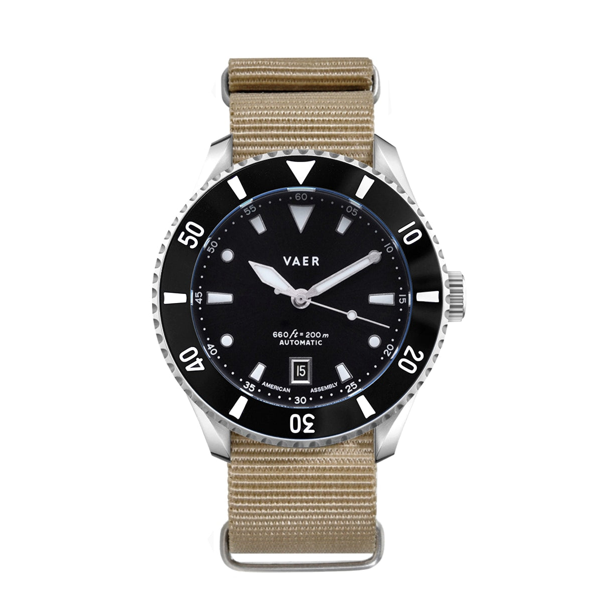 VAER D5 Watch - Meridian Black - USA Auto 39mm