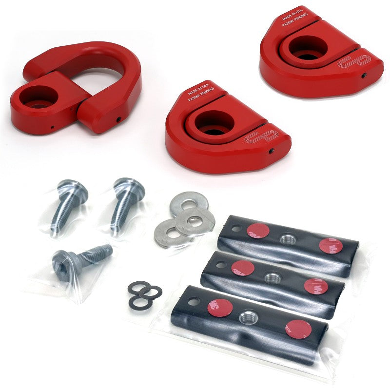Charvonia Design billet spare tire mount D-rings for universal fit