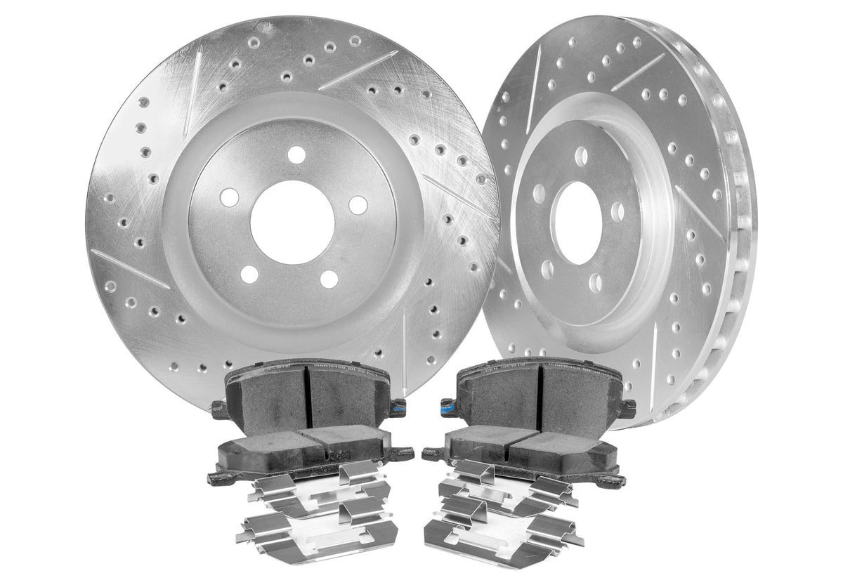 STILLEN cross drilled and slotted rotors for 2016-2024 Nissan Titan