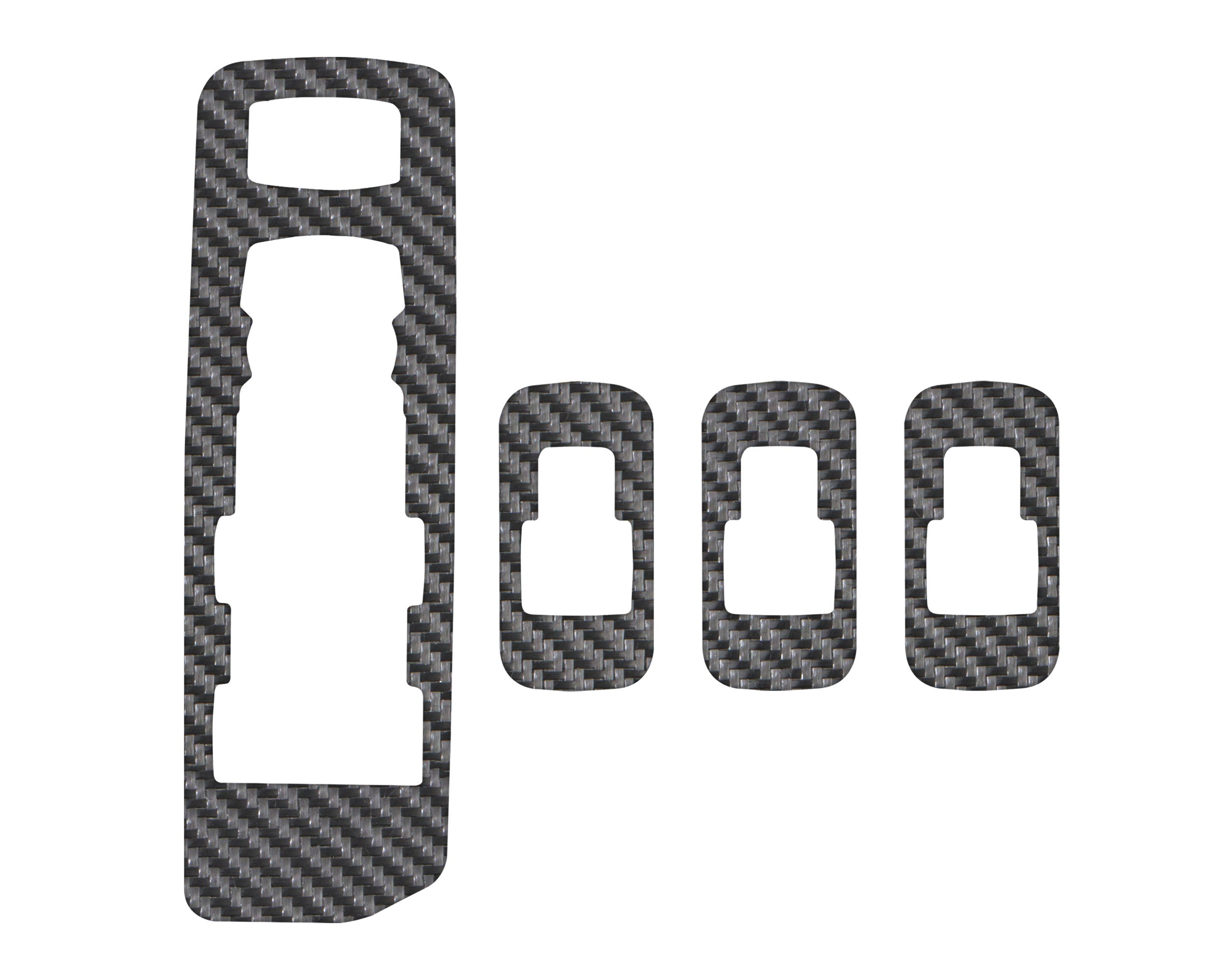 Door Switch Accent Trim Fits 2017-2022 Ford Super Duty Real Carbon Fiber(Raw)