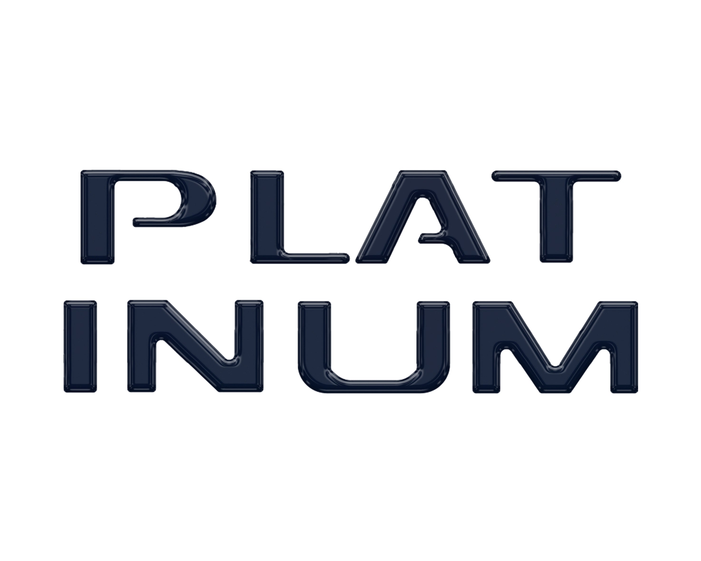 Platinum Tailgate Letter Inserts Fits 2023-2024 Ford Super Duty Platinum & 2025-2026 Platinum Plus