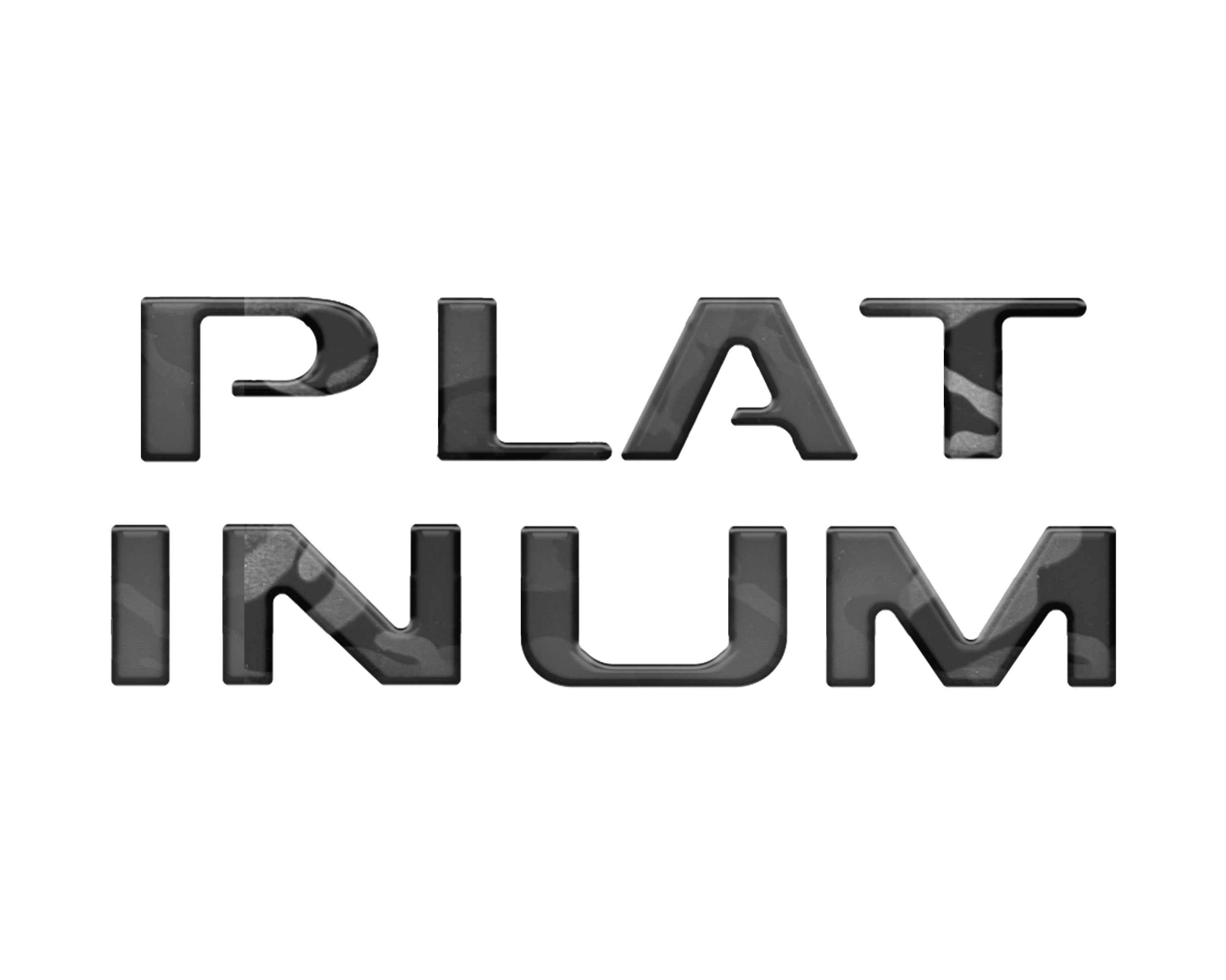 Platinum Tailgate Letter Inserts Fits 2023-2024 Ford Super Duty Platinum & 2025-2026 Platinum Plus