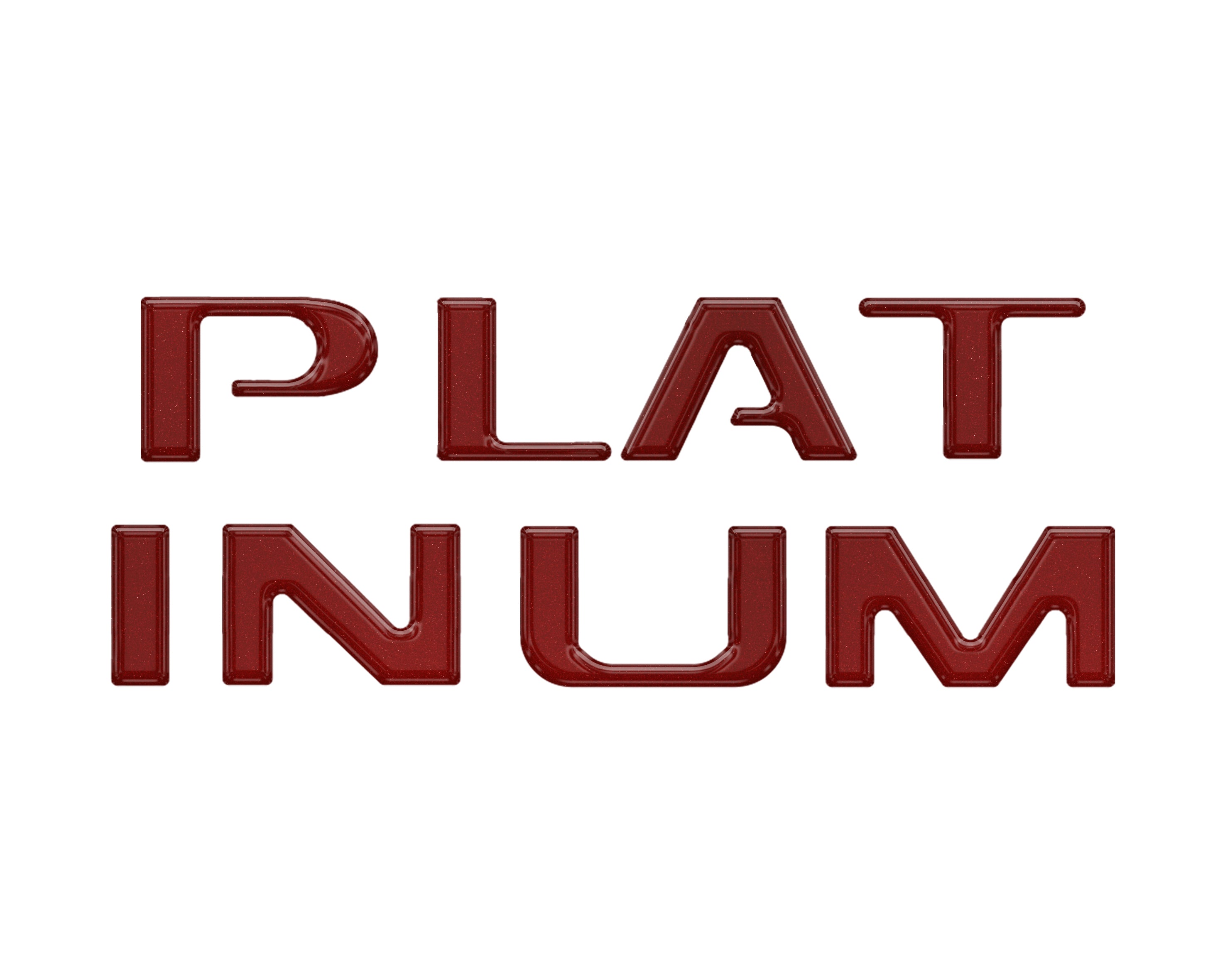 Platinum Tailgate Letter Inserts Fits 2023-2024 Ford Super Duty Platinum & 2025-2026 Platinum Plus