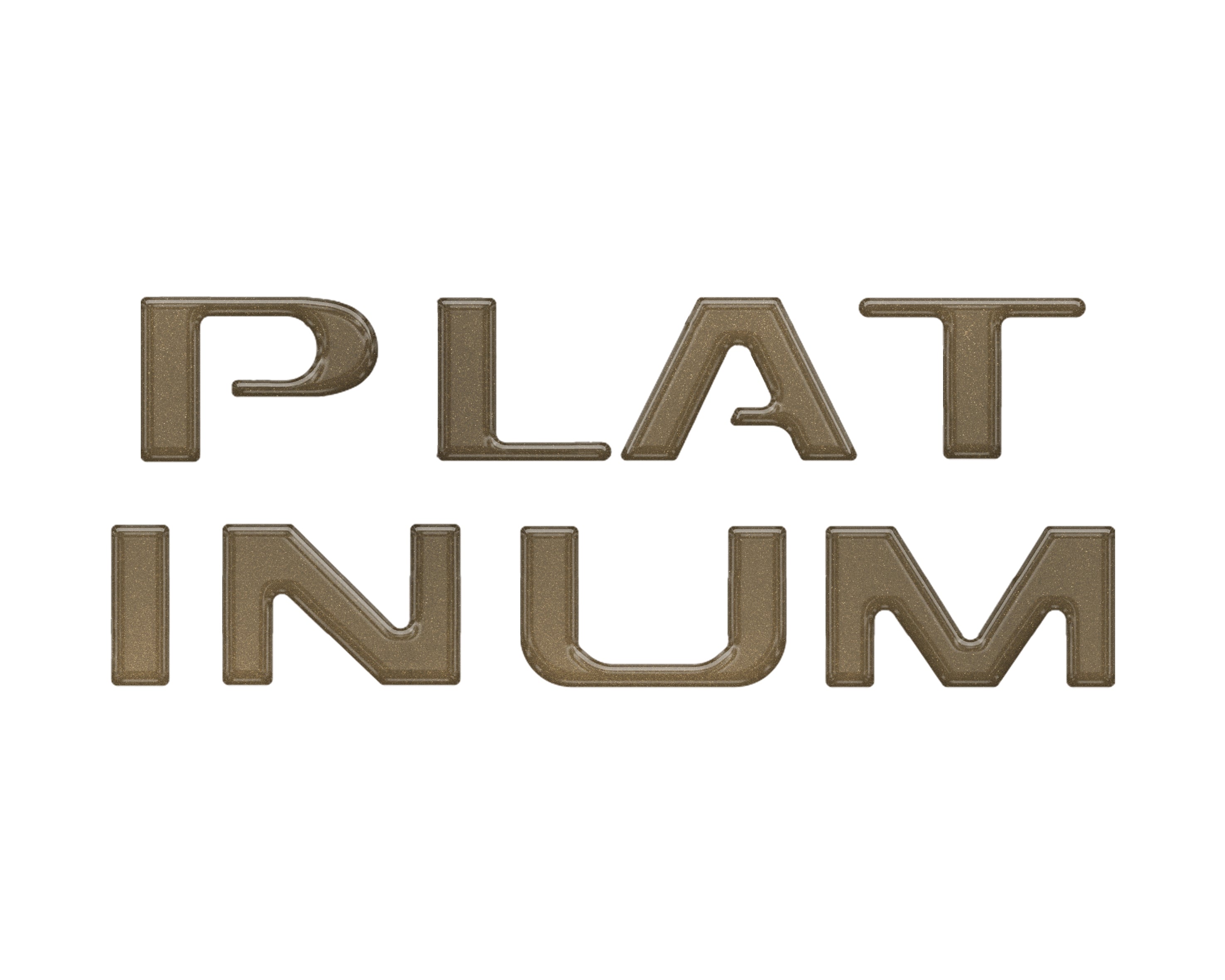 Platinum Tailgate Letter Inserts Fits 2023-2024 Ford Super Duty Platinum & 2025-2026 Platinum Plus