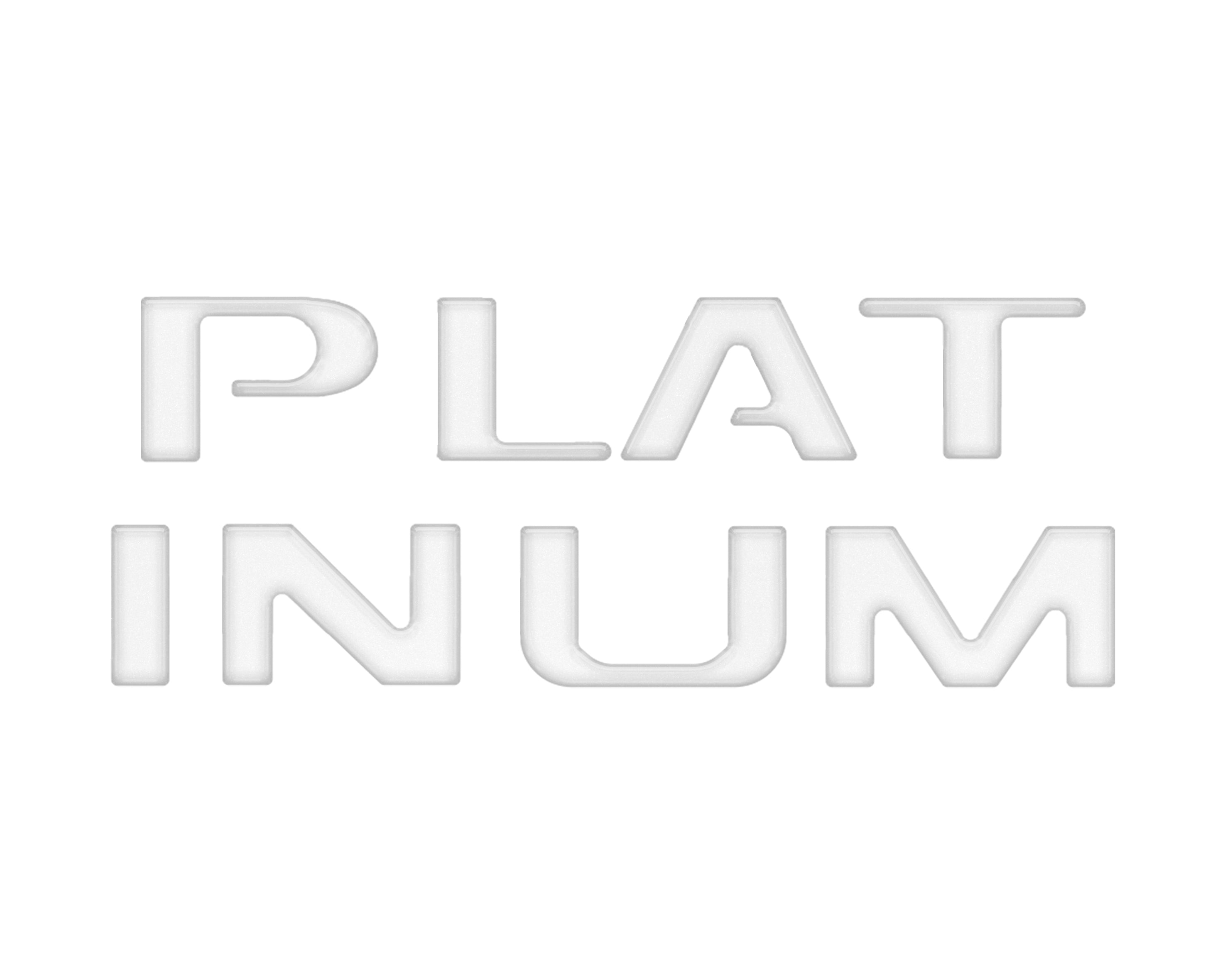 Platinum Tailgate Letter Inserts Fits 2023-2024 Ford Super Duty Platinum & 2025-2026 Platinum Plus