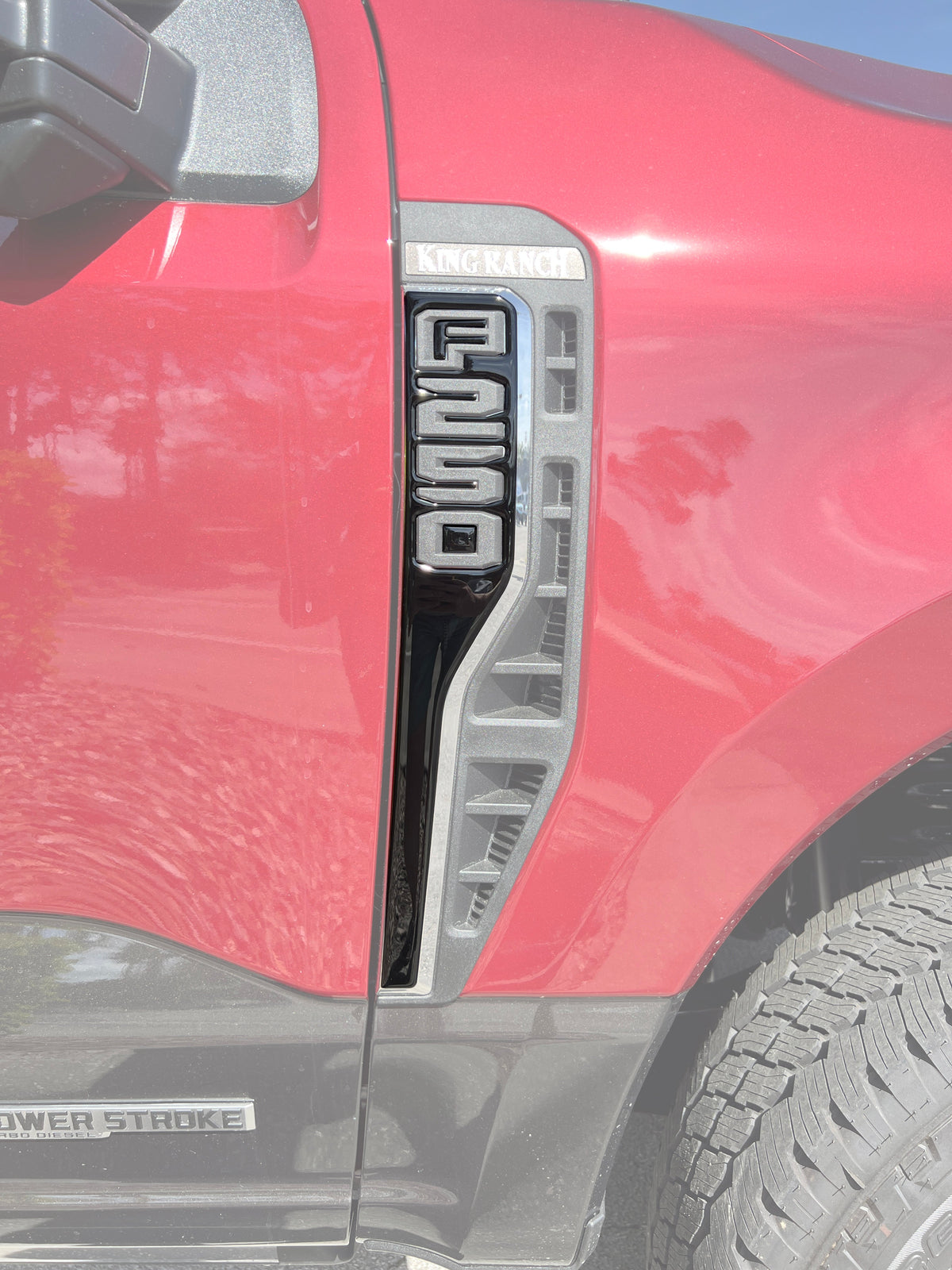 Tufskinz Front Fender Emblem Overlays for Ford Super Duty