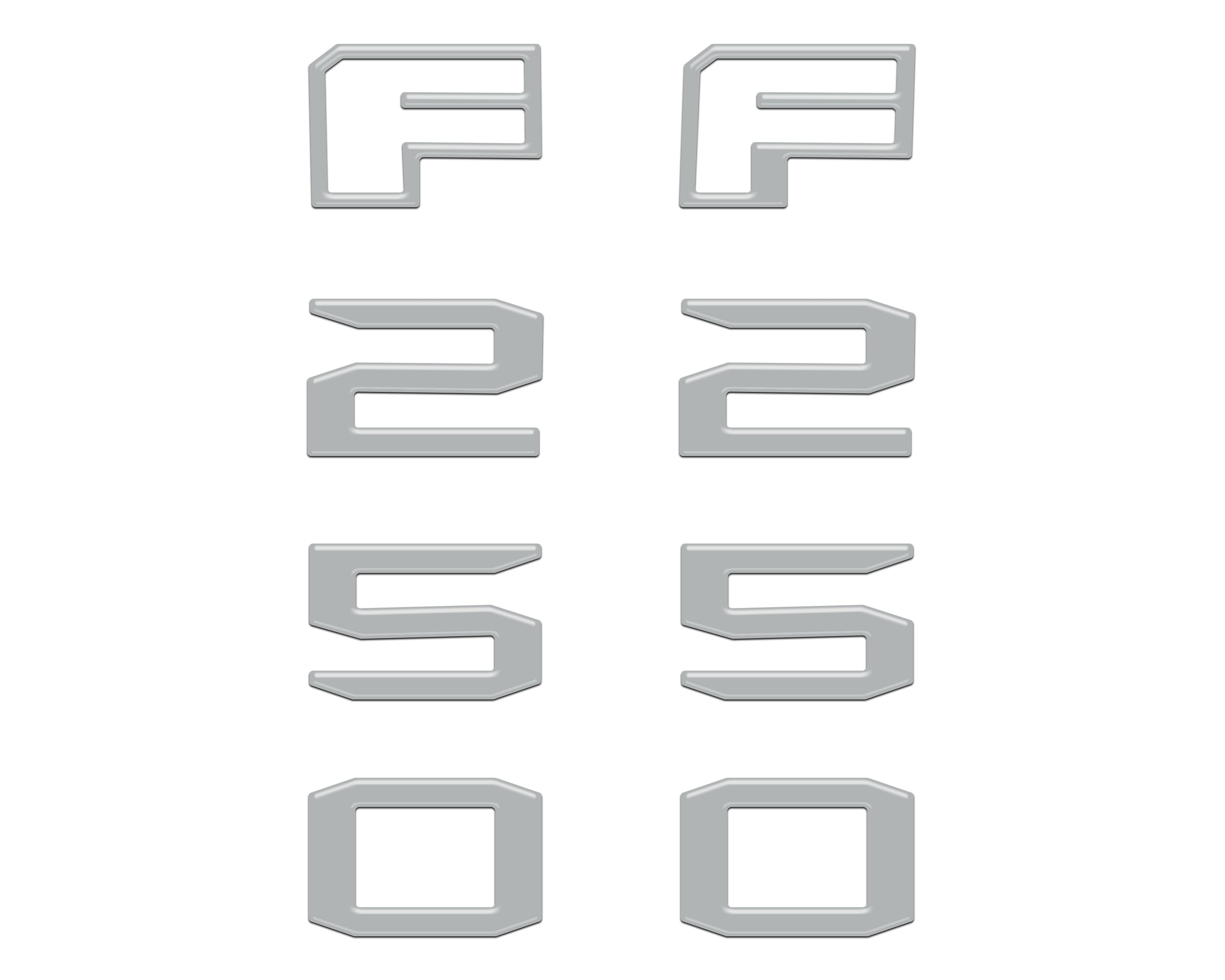 Fender Badge Letter Overlays Fits 2023-2026 Ford Super Duty
