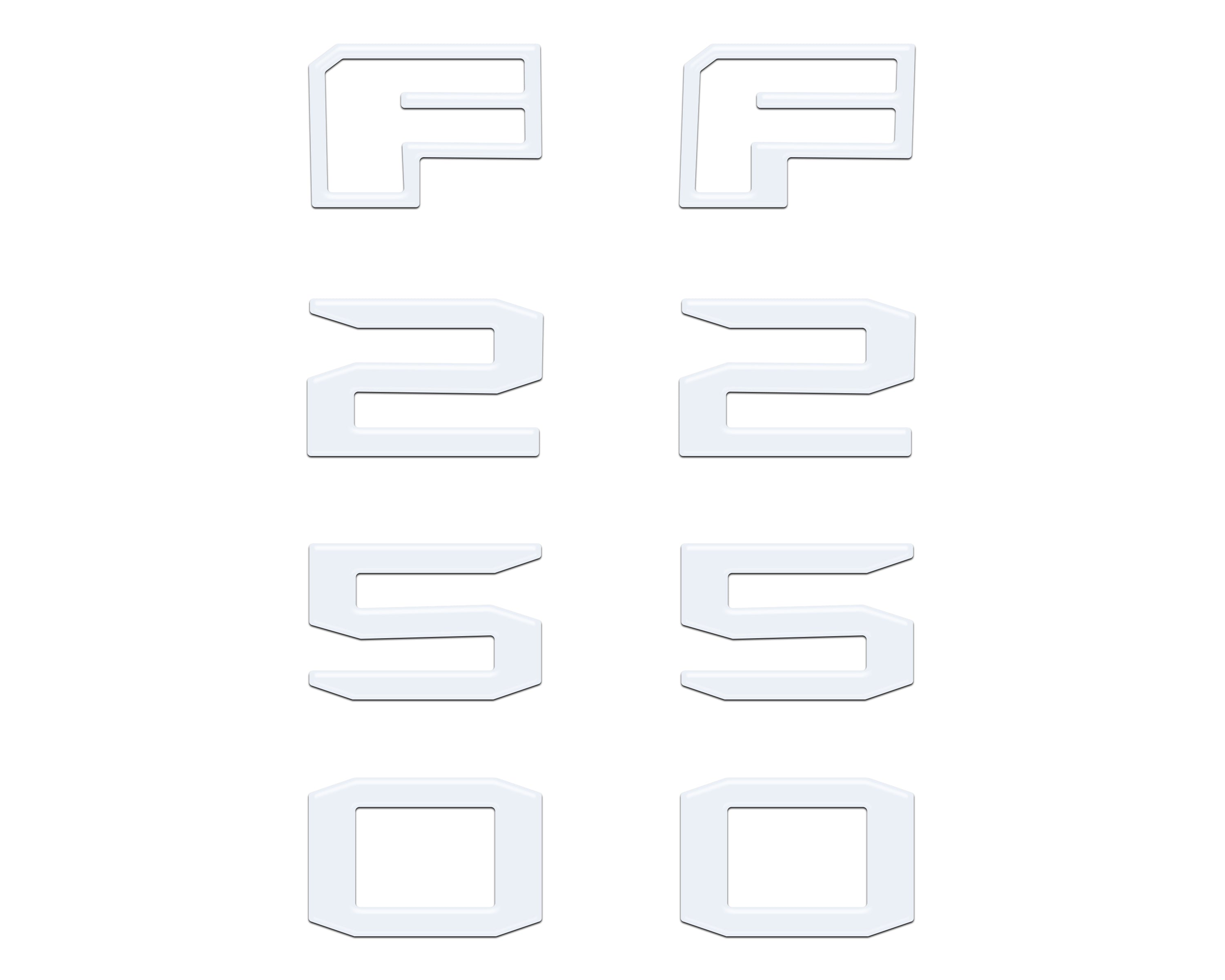 Fender Badge Letter Overlays Fits 2023-2026 Ford Super Duty