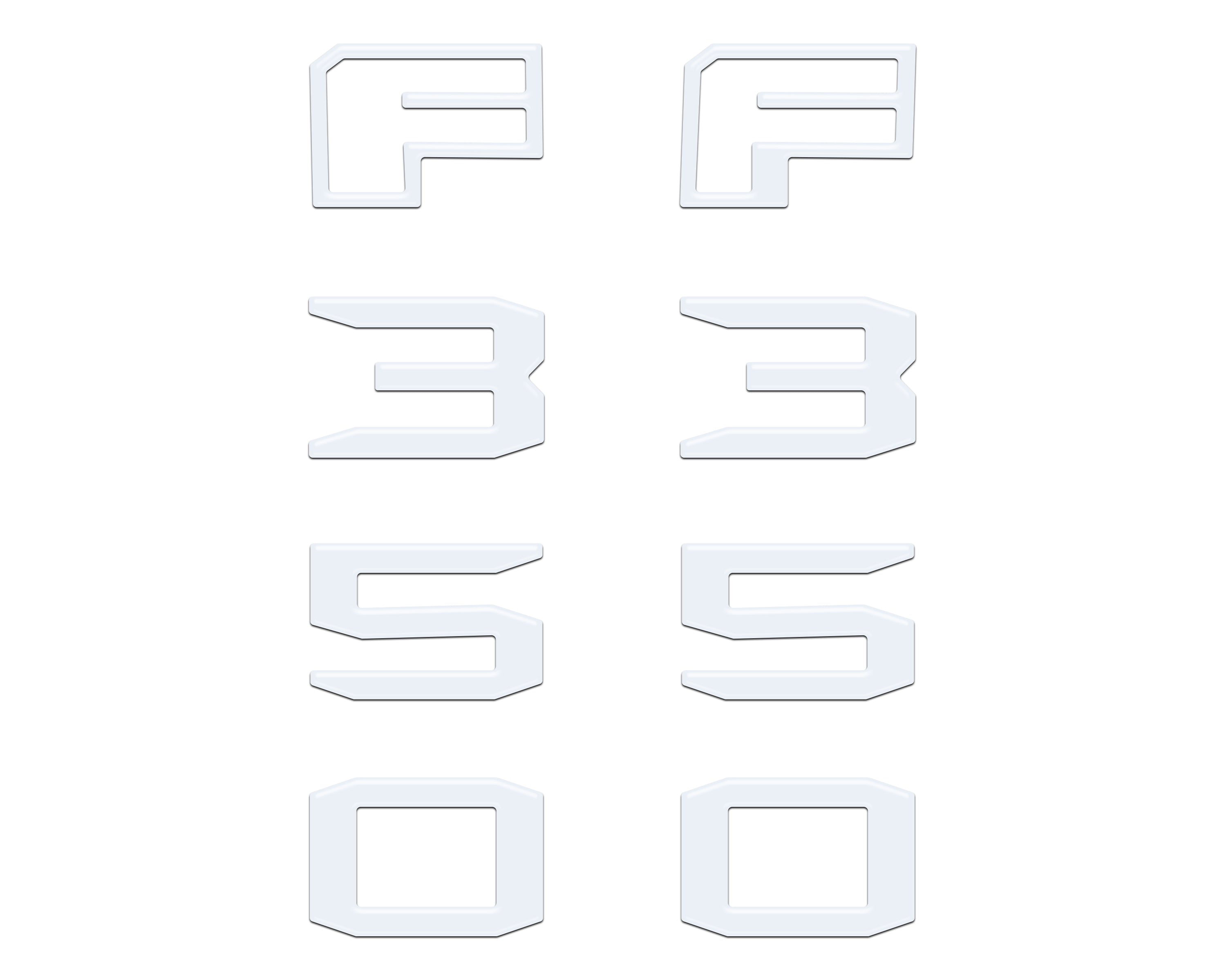 Fender Badge Letter Overlays Fits 2023-2026 Ford Super Duty