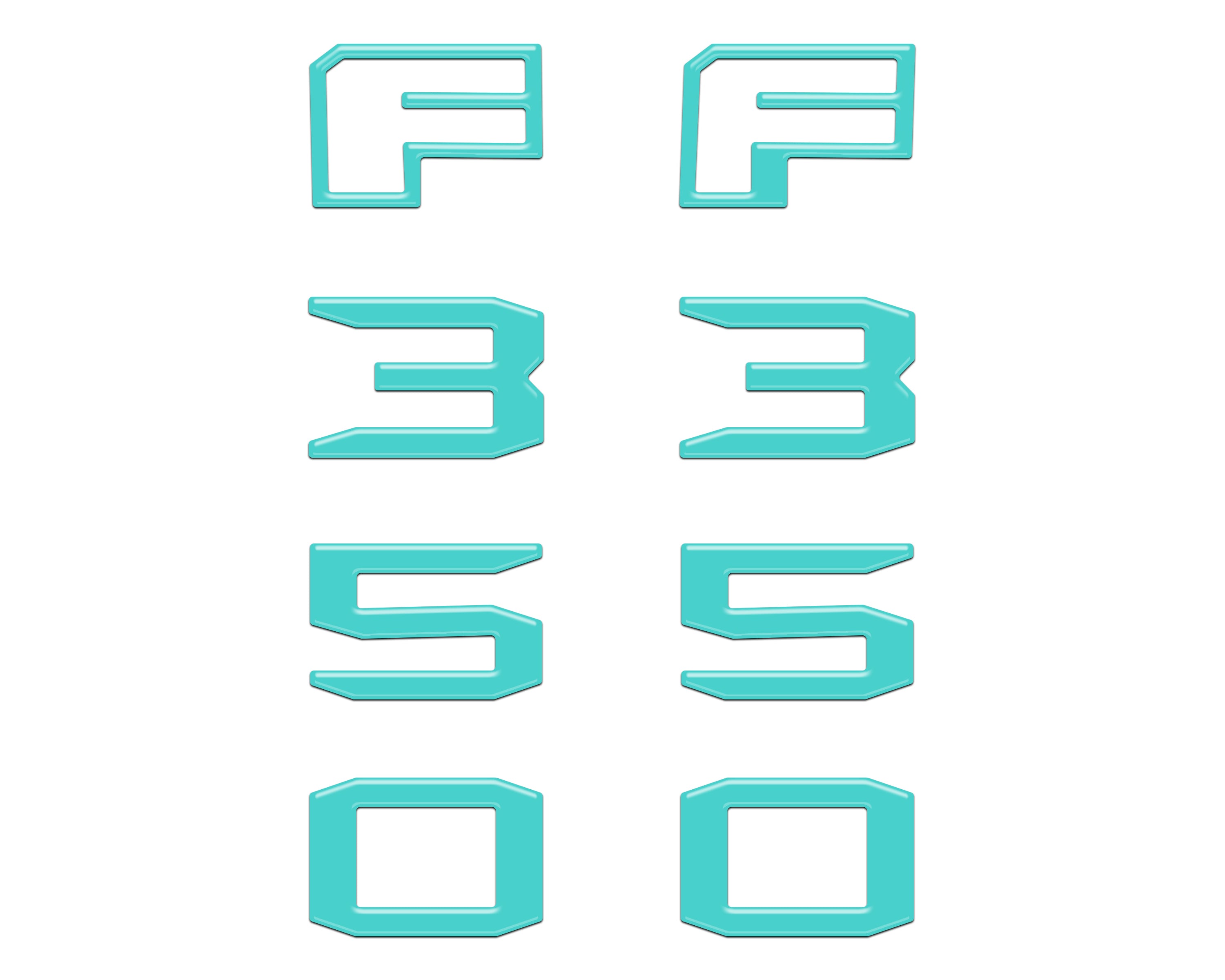 Fender Badge Letter Overlays Fits 2023-2026 Ford Super Duty