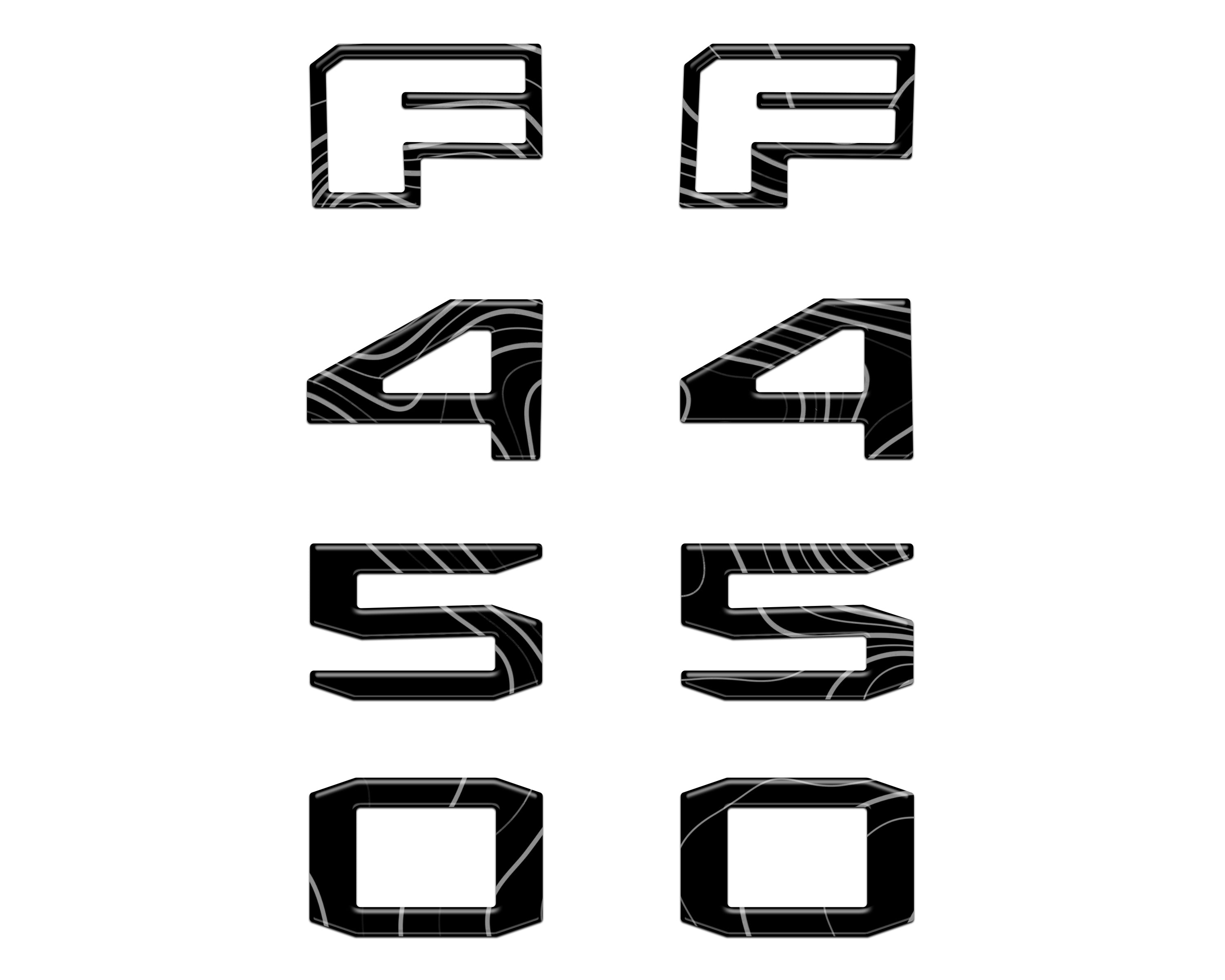 Fender Badge Letter Overlays Fits 2023-2026 Ford Super Duty