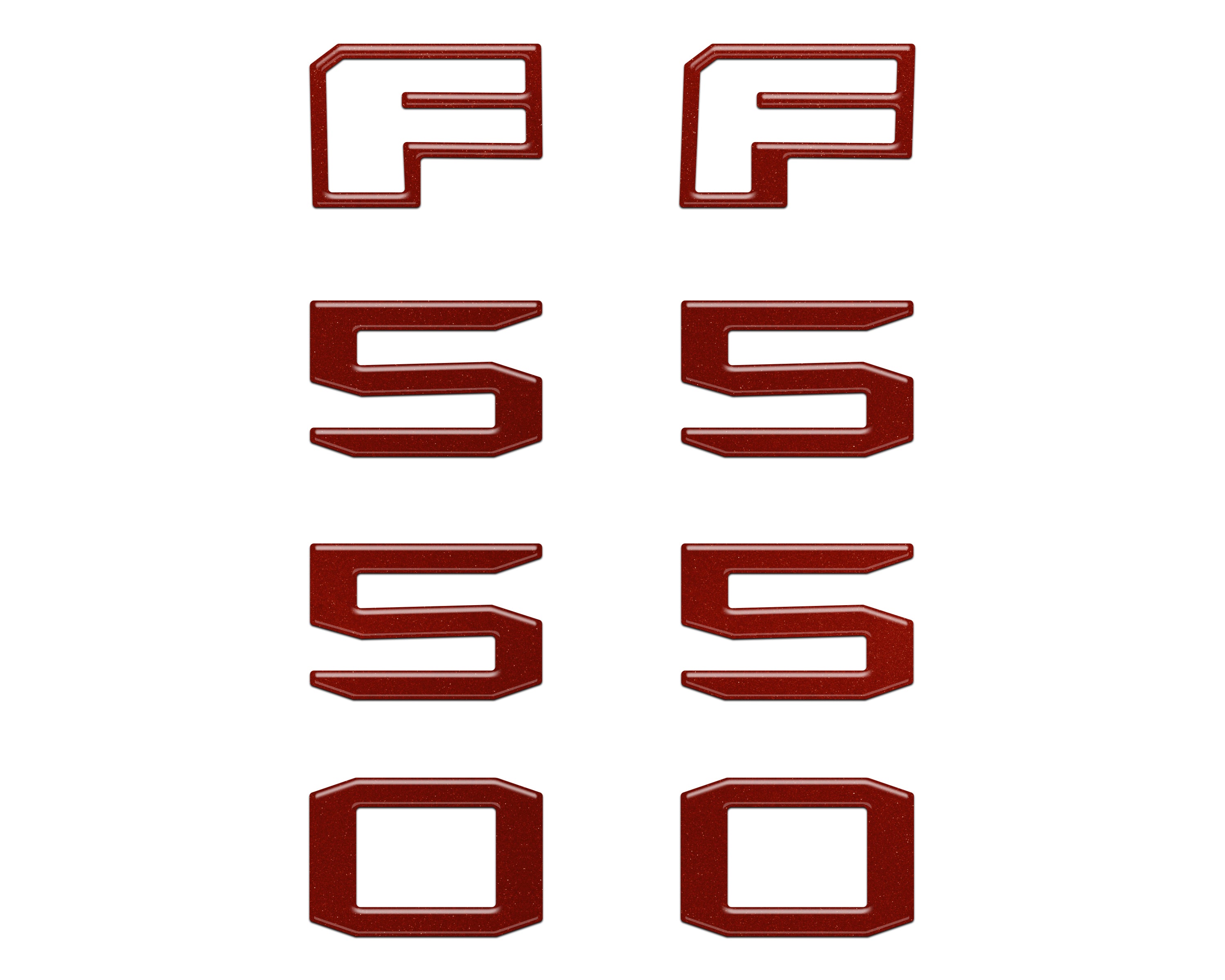 Fender Badge Letter Overlays Fits 2023-2026 Ford Super Duty