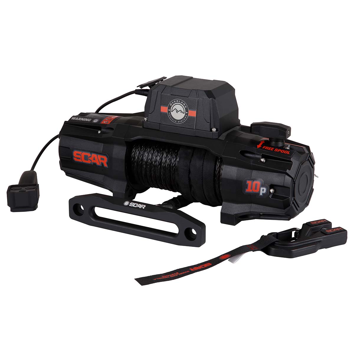 Overland Vehicle Systems SCAR 10S 10,000 lb synthetic rope winch