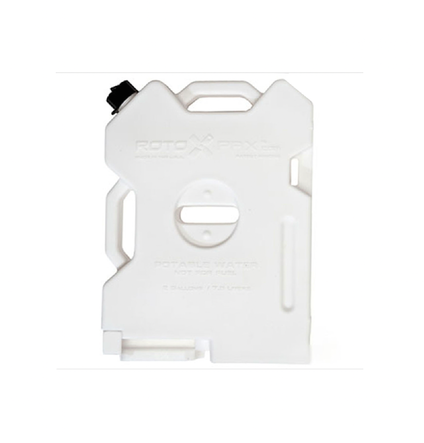 White RotopaX water container for overlanding, camping, and expedition vehicles