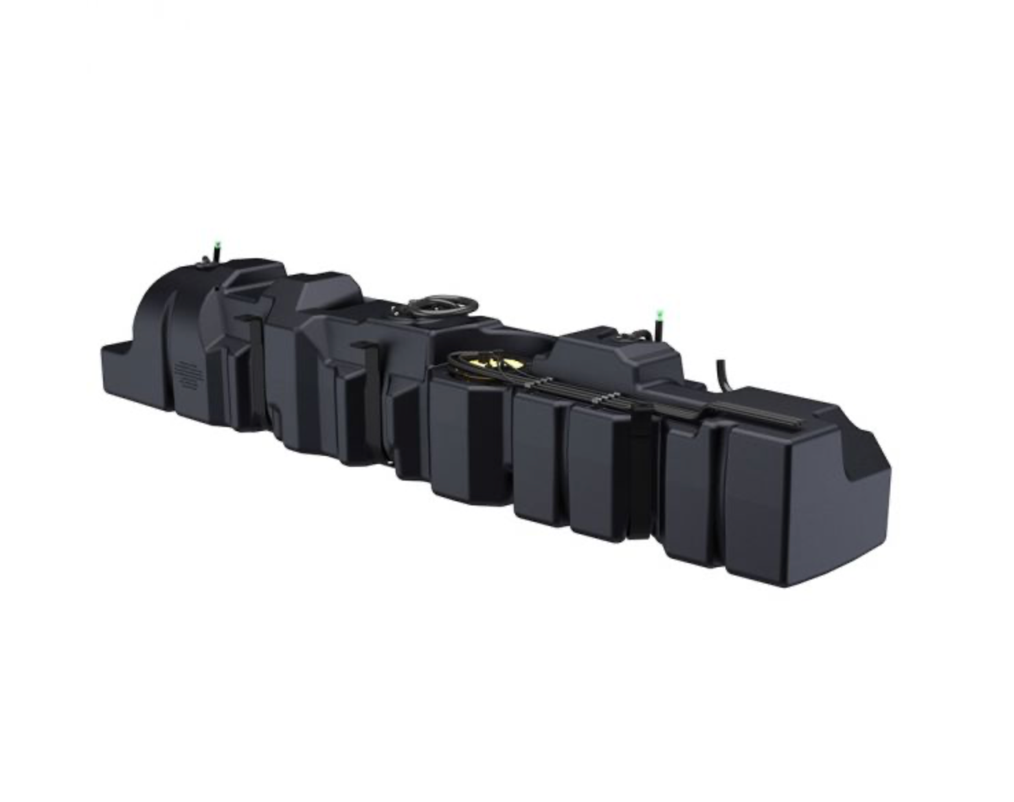 Black off-road vehicle auxiliary fuel tank for Toyota, Jeep, or Ford trucks