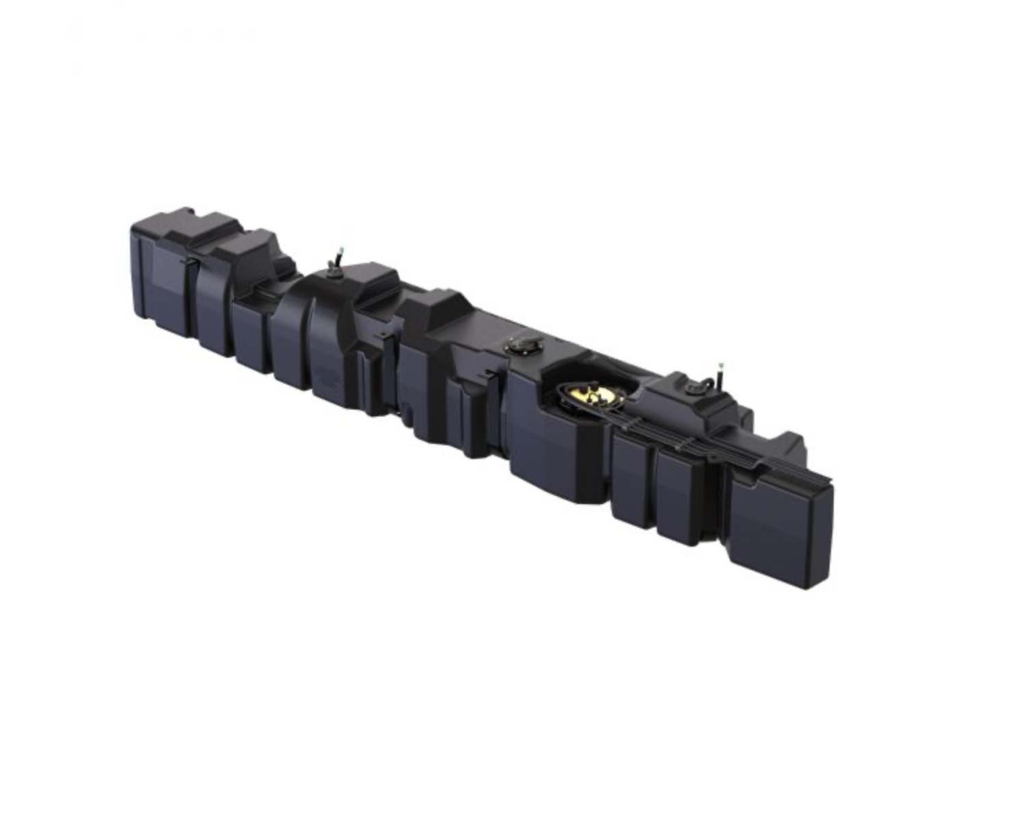 Heavy-duty black auxiliary fuel tank for Toyota Tacoma or 4Runner overlanding vehicles