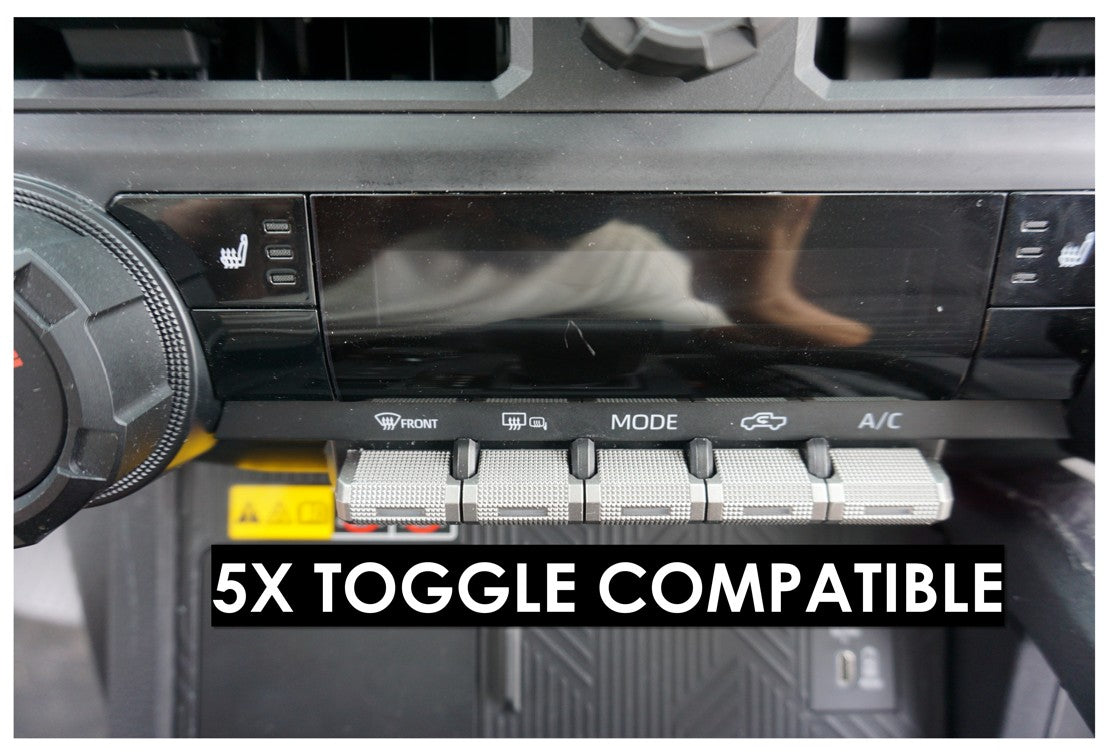 AJT Design 5-piece black toggle cover set for 2024+ Toyota Tacoma and 2025+ 4Runner