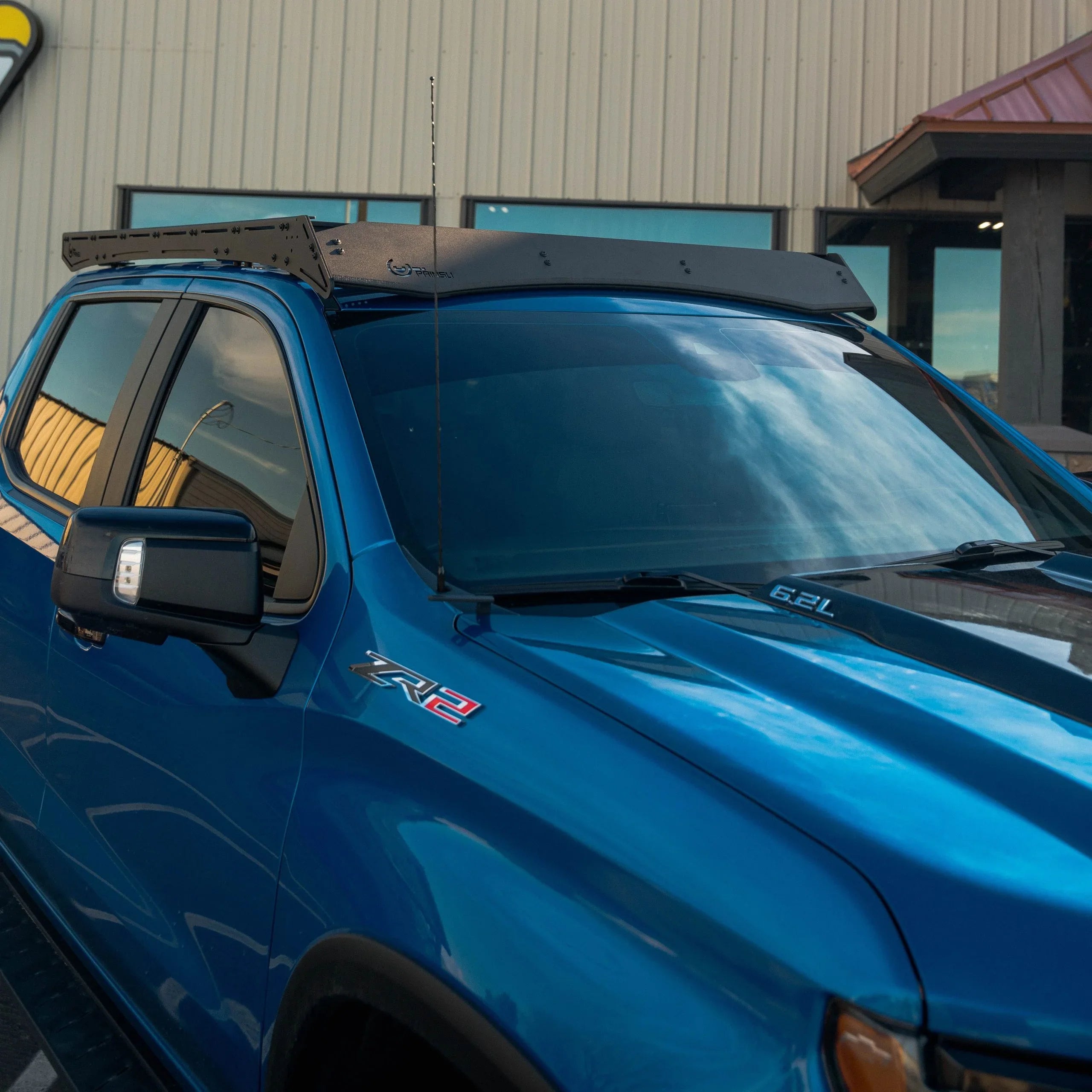 Chevrolet Silverado ZR2 with roof rack for overlanding and adventure vehicle accessories