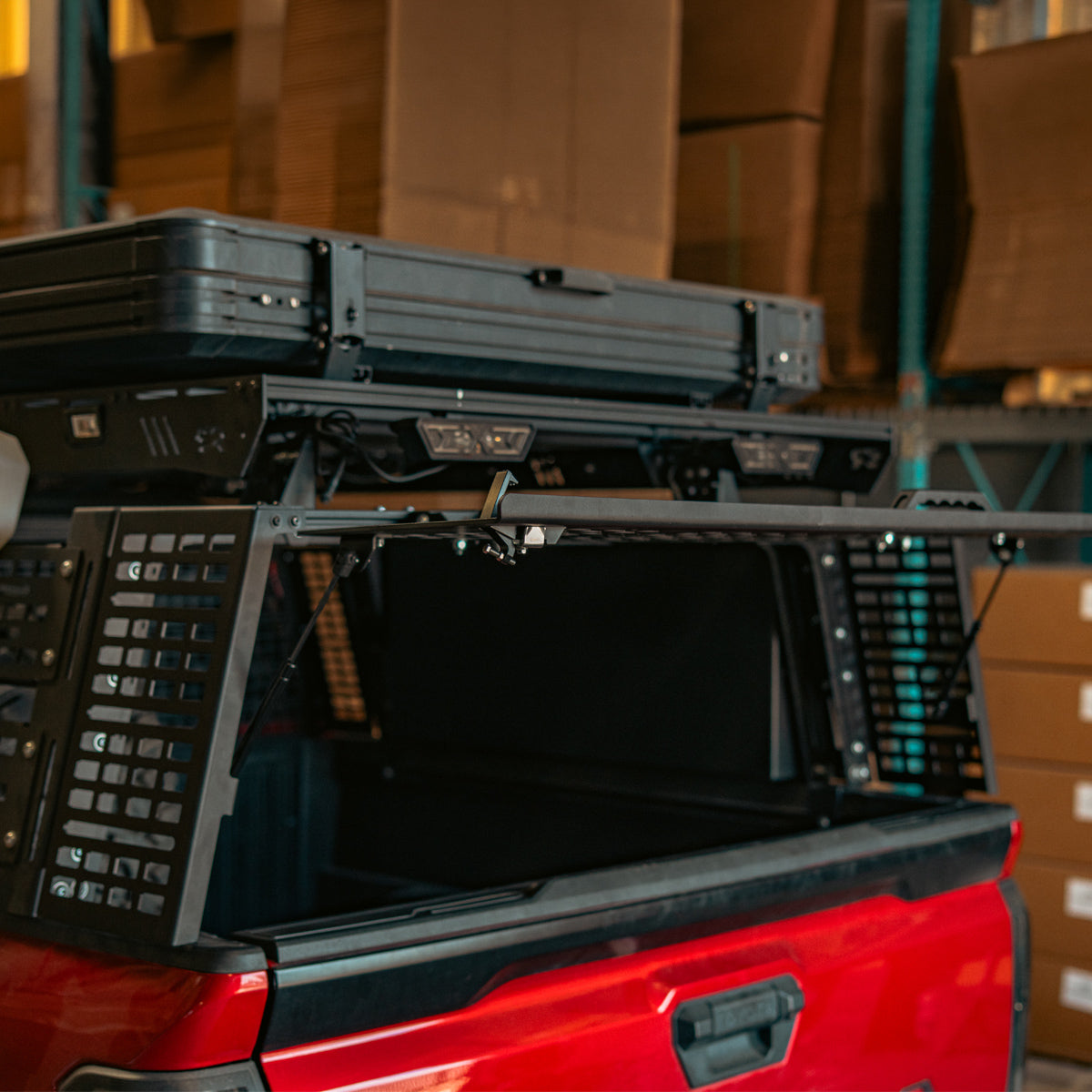 Cali Raised LED overland bed rack rear hatch for Toyota Tacoma
