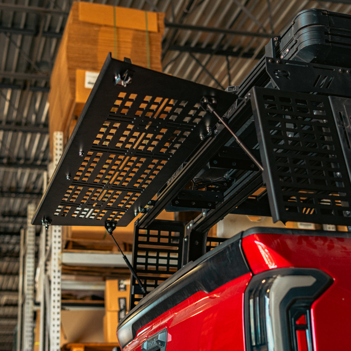 Cali Raised LED overland bed rack rear hatch for Toyota Tacoma
