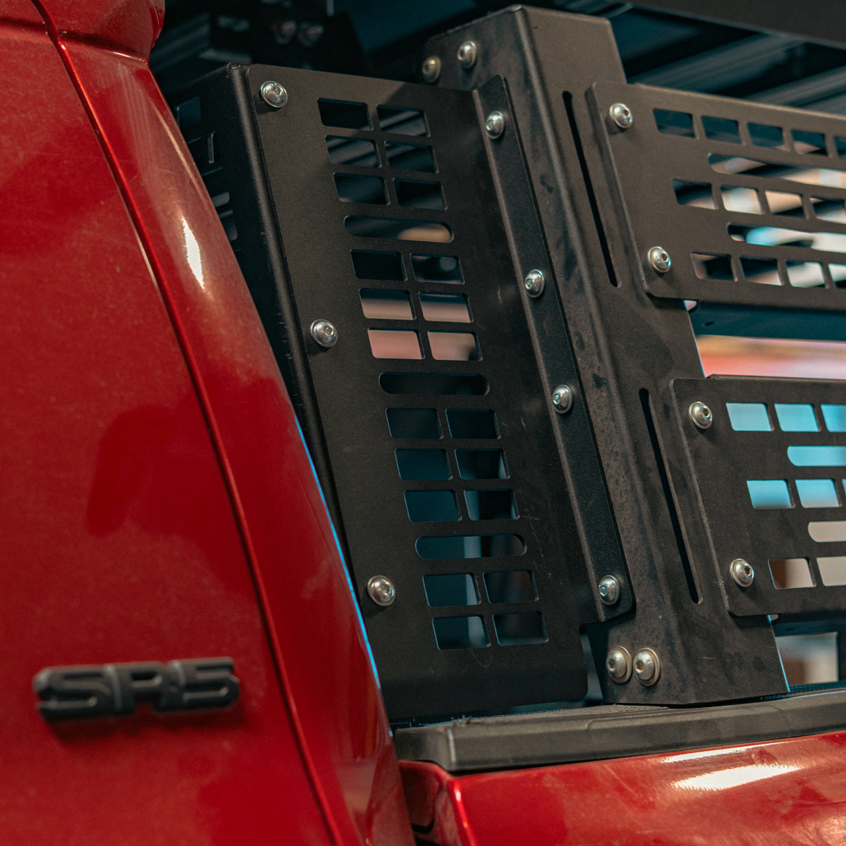 Cali Raised LED MOLLE headache rack for Toyota Tacoma overland bed rack