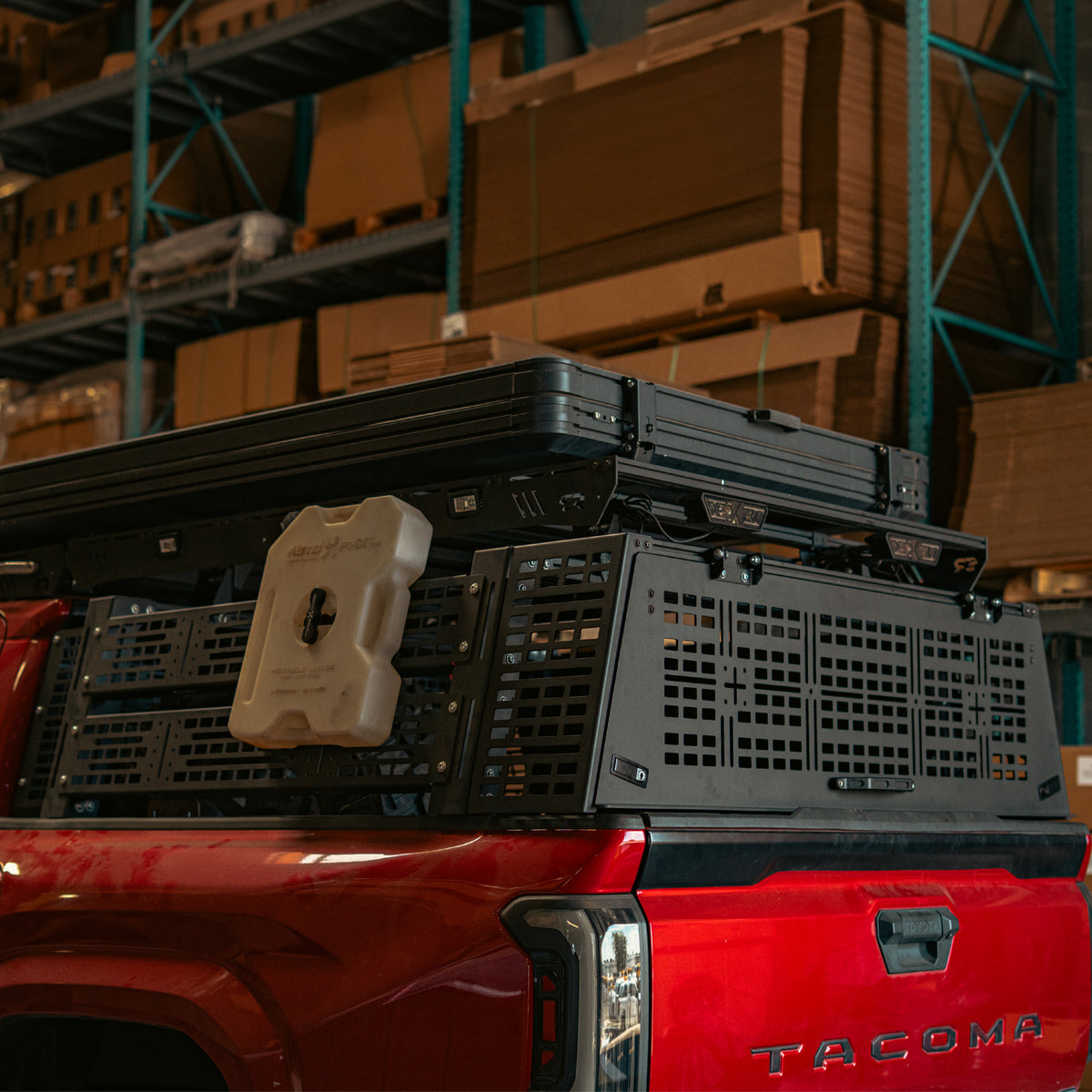 Cali Raised LED overland bed rack rear hatch for Toyota Tacoma