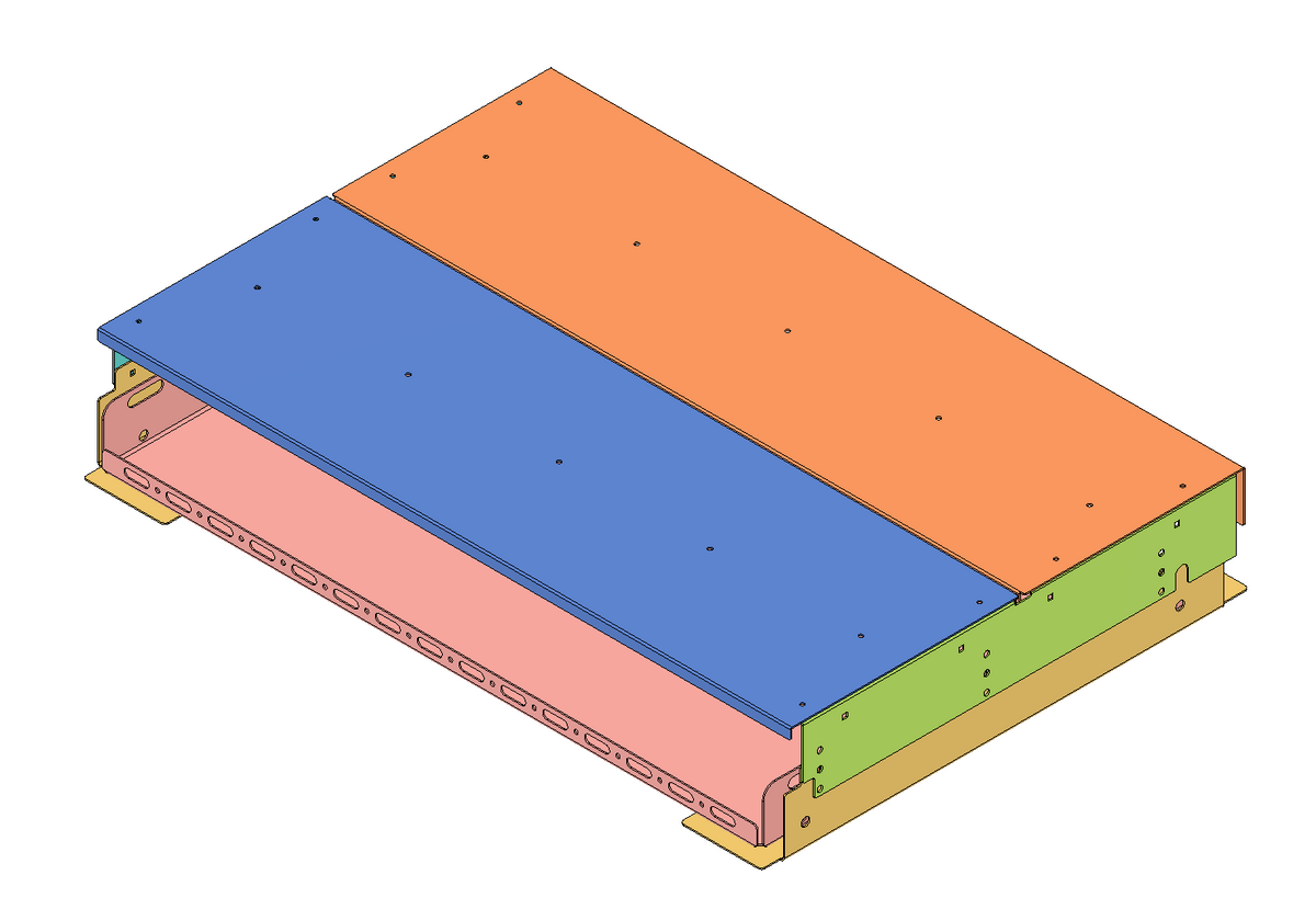 Diabolical Inc Bronco Slide Floor with Drawer Top 2.0 installed, rendering