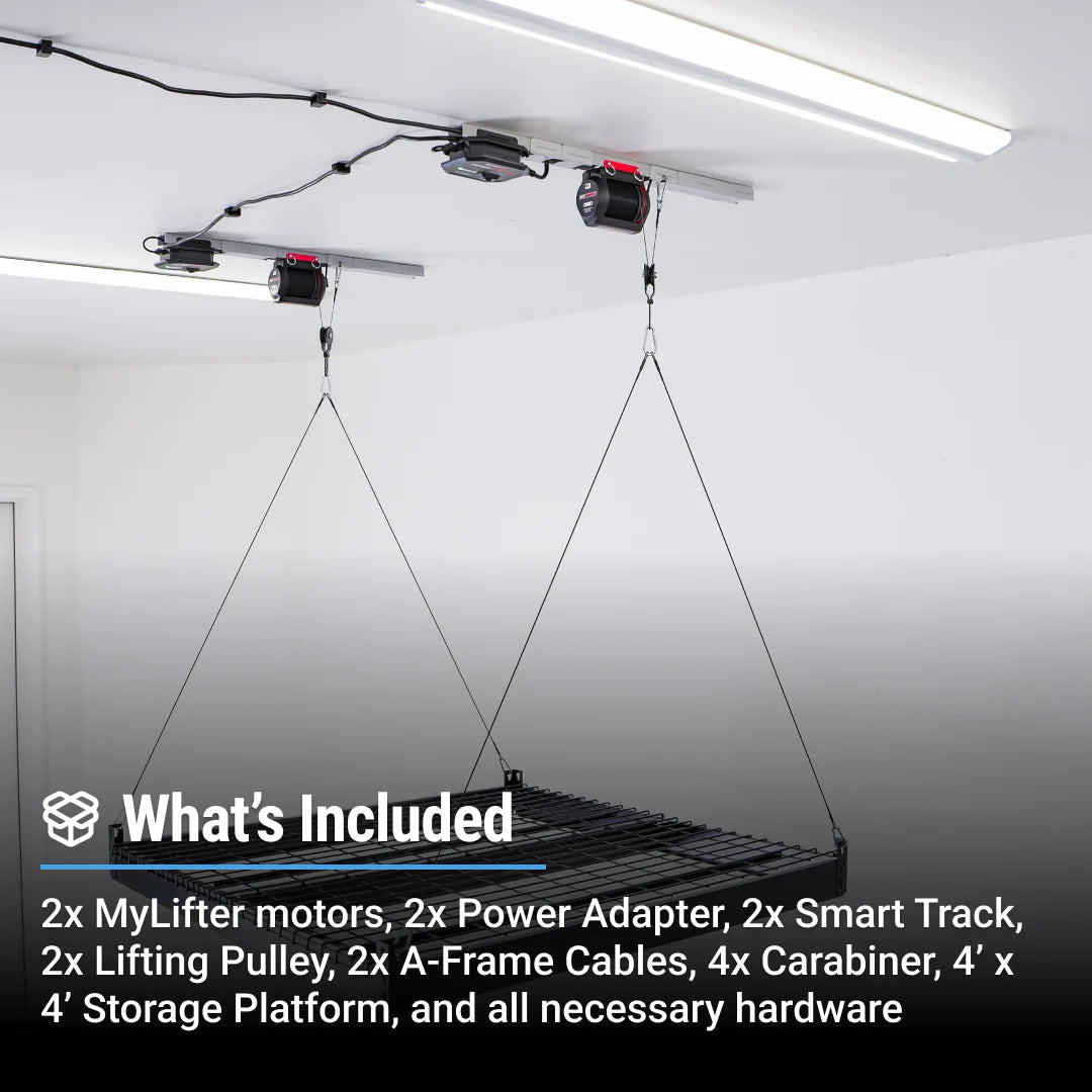 Elevador de plataforma para almacenamiento SmarterHome de 4' x 4' - 200 lb