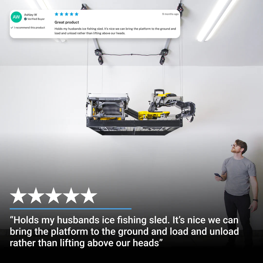 Elevador de plataforma para almacenamiento SmarterHome de 4' x 4' - 400 lb