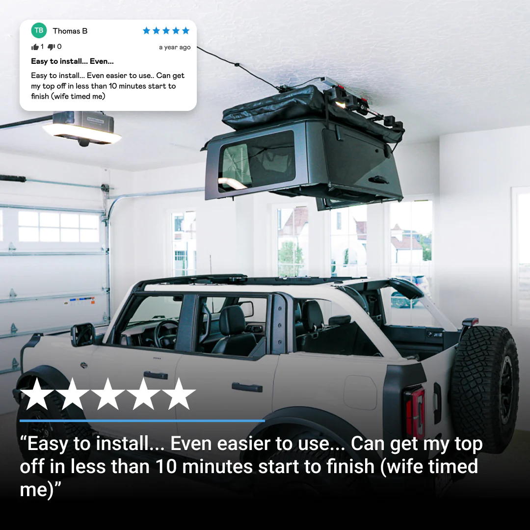 Elevador de techo rígido para Ford Bronco de SmarterHome