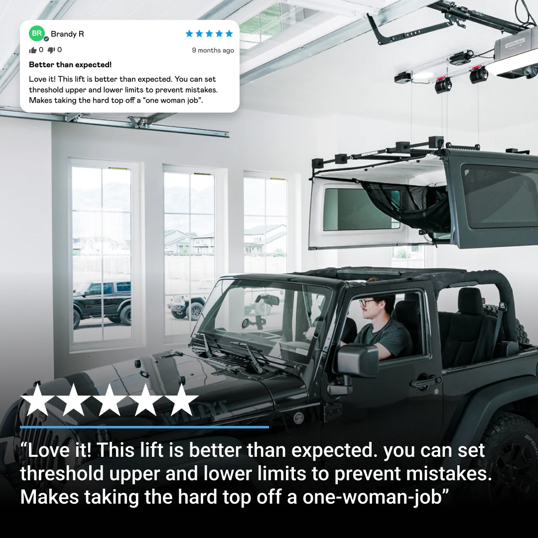 Elevador de techo rígido para Jeep Wrangler de SmarterHome