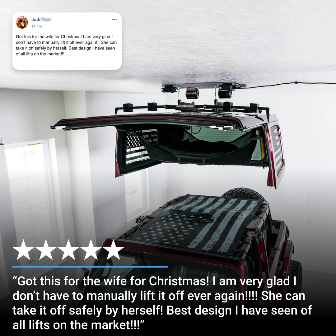 Elevador de techo rígido para Jeep Wrangler de SmarterHome