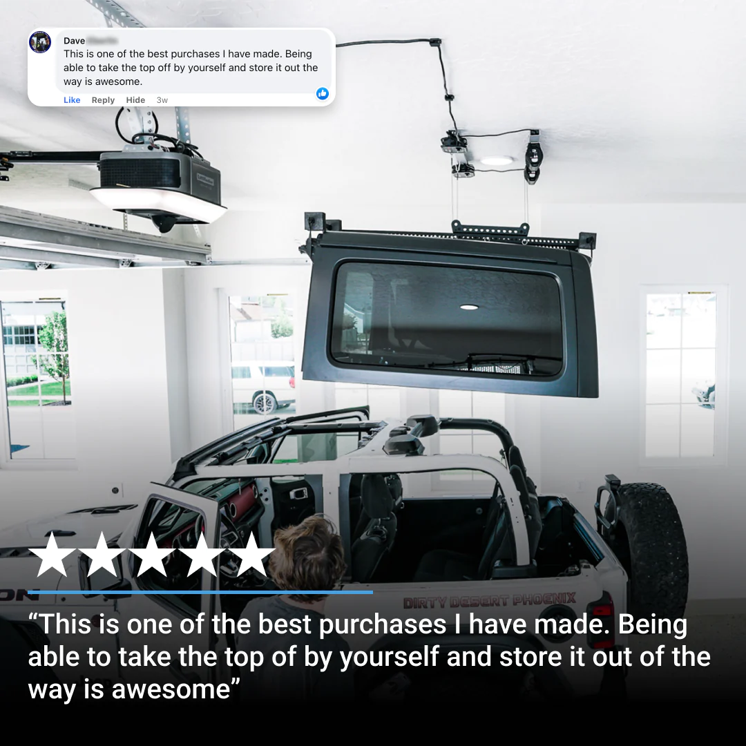Elevador de techo rígido para Jeep Wrangler de SmarterHome