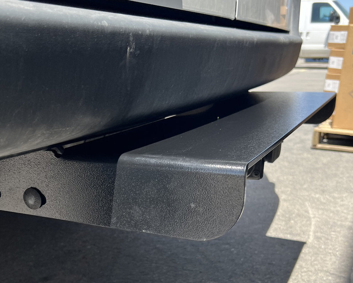 Diabolical Inc Sprinter rear step covering the hitch