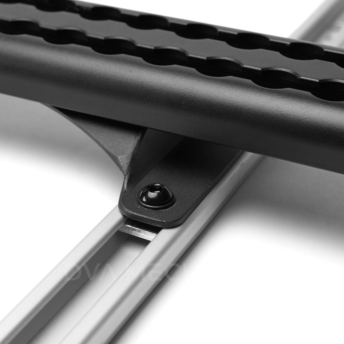 Close-up of DVA 3 mm universal slider for Sprinter roof tracks and DVA rails
