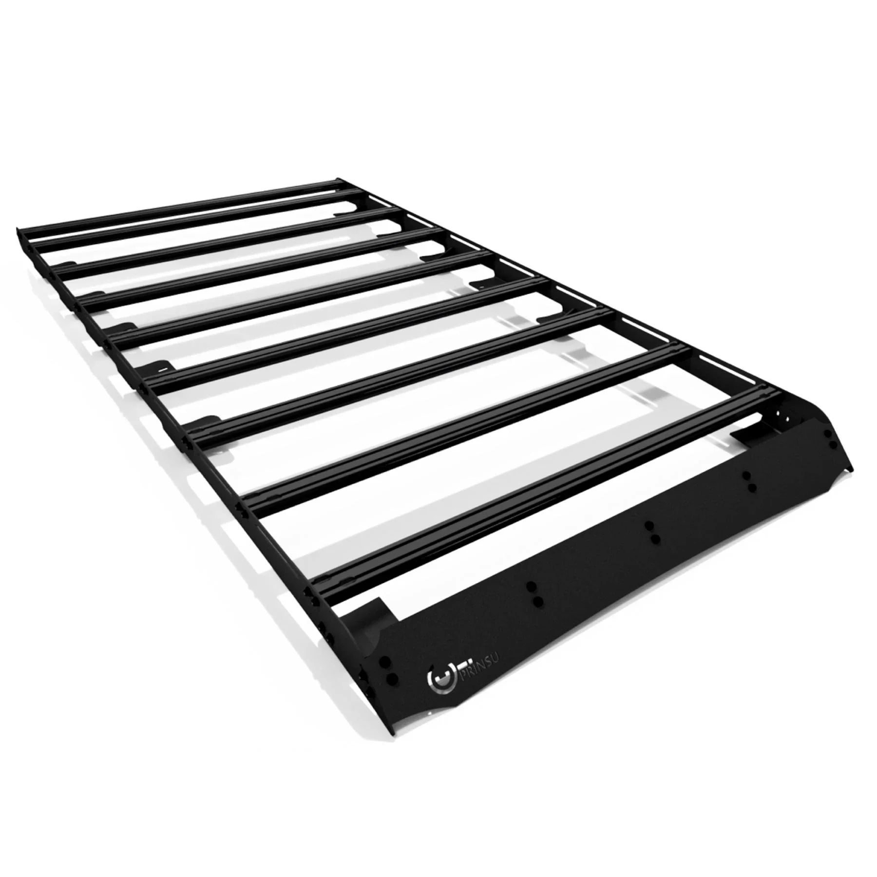 Black roof rack for Toyota 4Runner, full-length, heavy-duty overlanding accessory